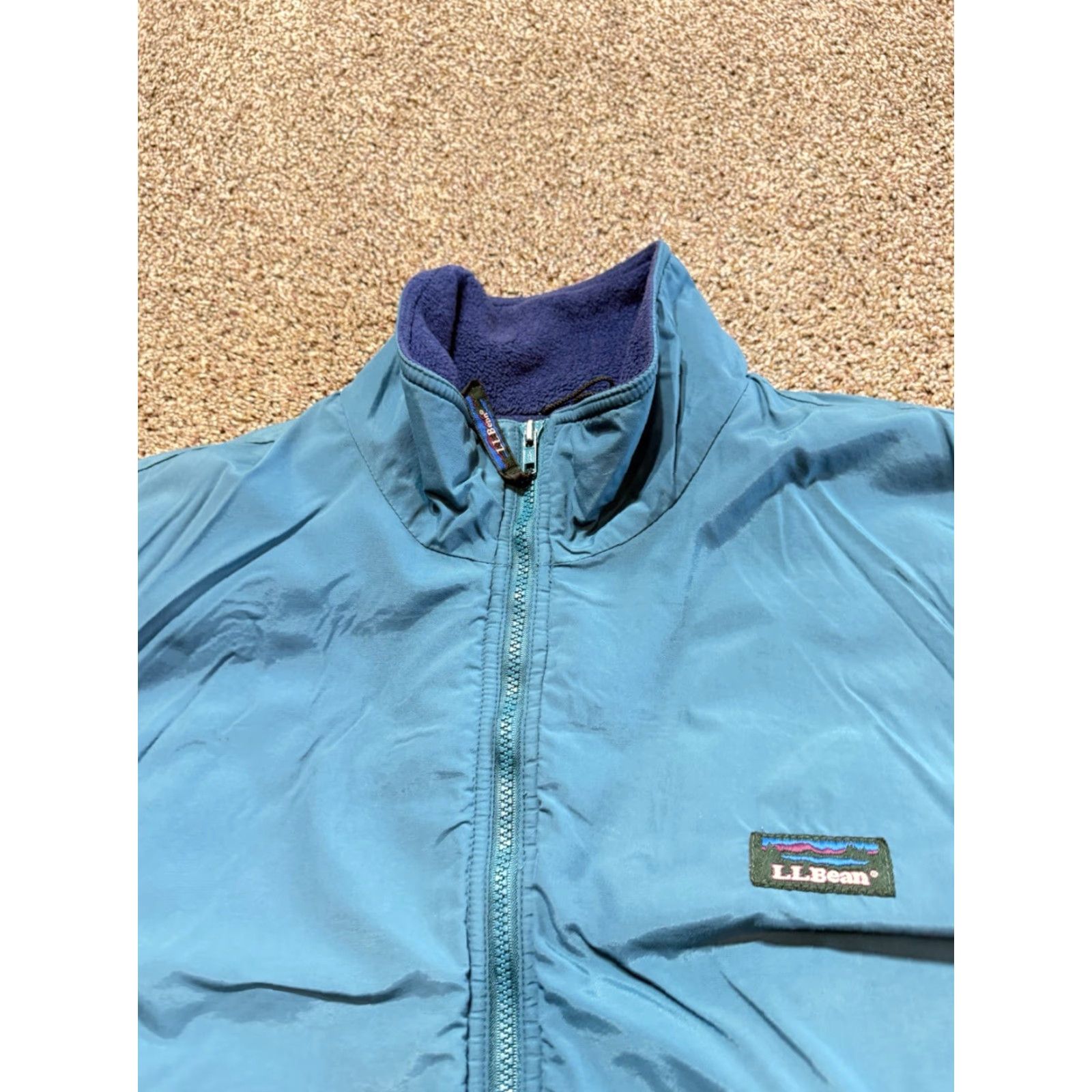 Vintage VINTAGE L.L. Bean Jacket Mens Large Windbreaker Zip Fleece Lined Green Nylon Made for Hiking Mens Size US L / EU 52-54 / 3 - 2 Thumbnail
