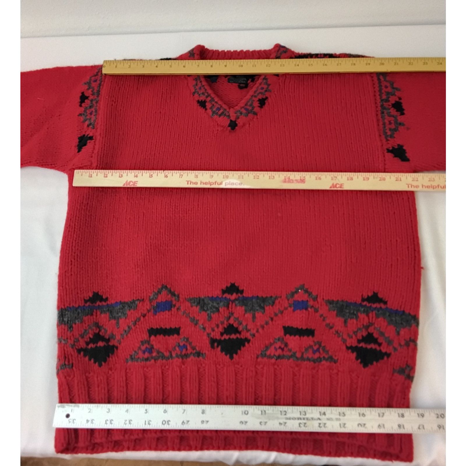 Polo Ralph Lauren Polo by Ralph Lauren Sweater Men's M Red Blue Label 1990s Size US M / EU 48-50 / 2 - 6 Thumbnail