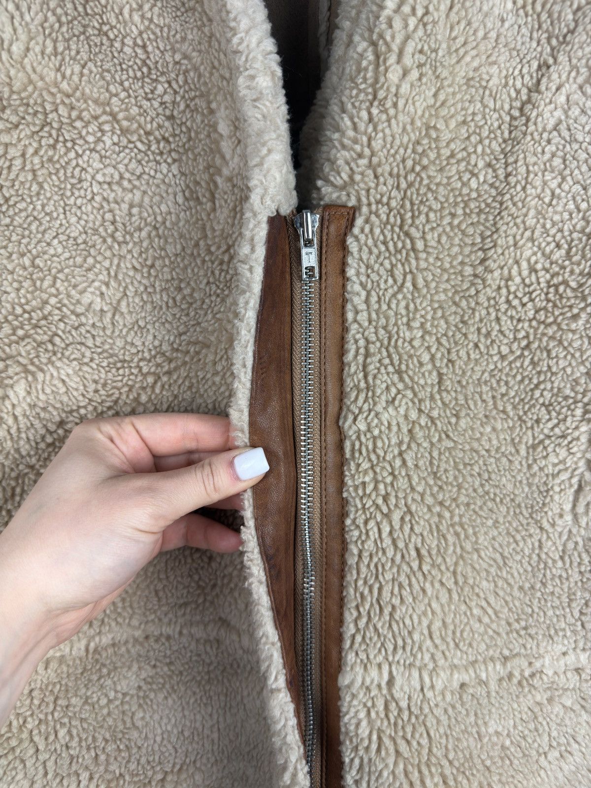 Designer × Japanese Brand Studio Tomboy Ladies Faux Shearling Japanese Coat Jacket Size L / US 10 / IT 46 - 9 Thumbnail