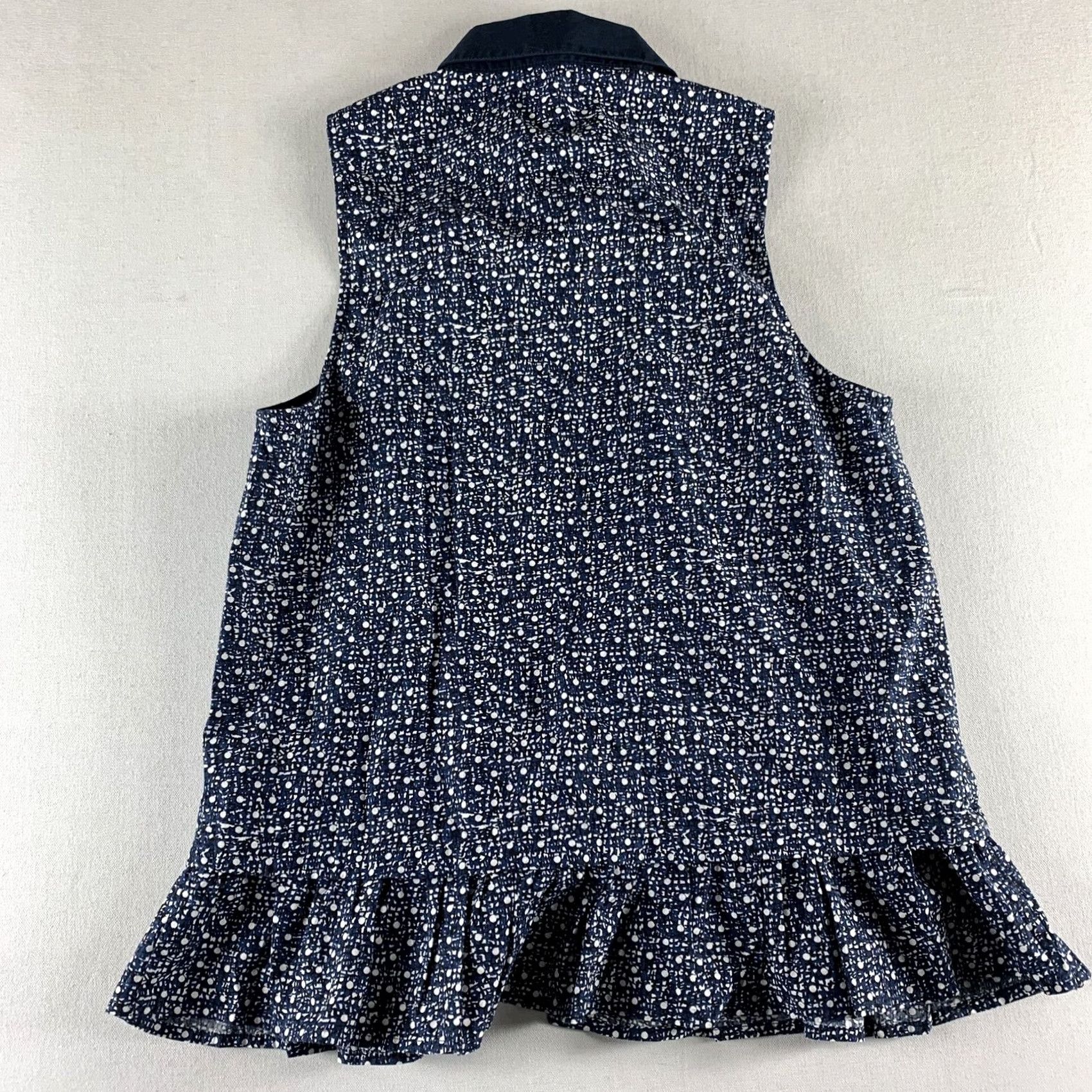 Armani Exchange ARMANI EXCHANGE Shirt WOMENS SMALL SLEEVELESS COLLAR ABSTRACT Size S / US 4 / IT 40 - 2 Thumbnail