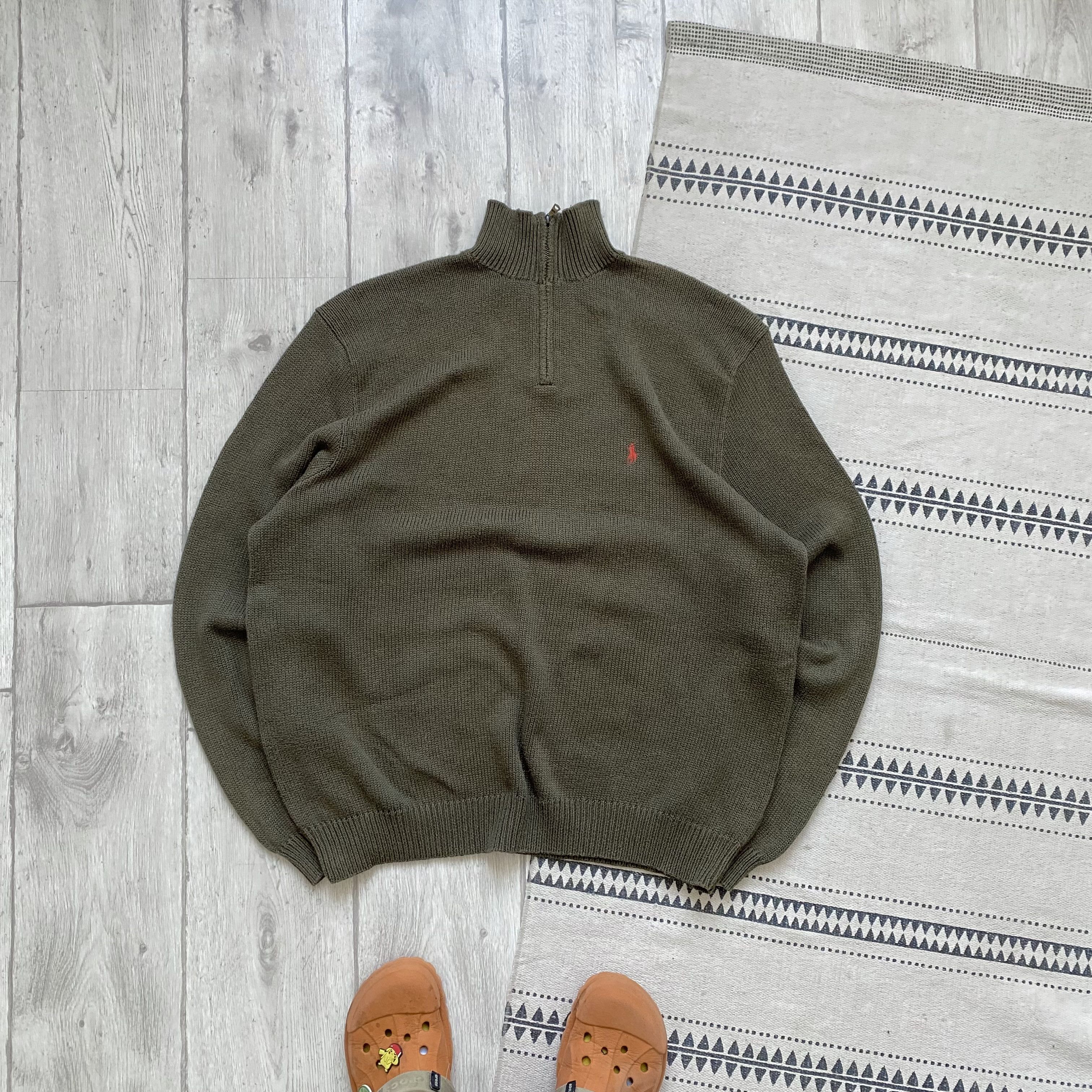 Polo Ralph Lauren Vnitage 90s Polo Ralph Lauren Sweater Quarter Zip Size US XXL / EU 58 / 5 - 1 Thumbnail