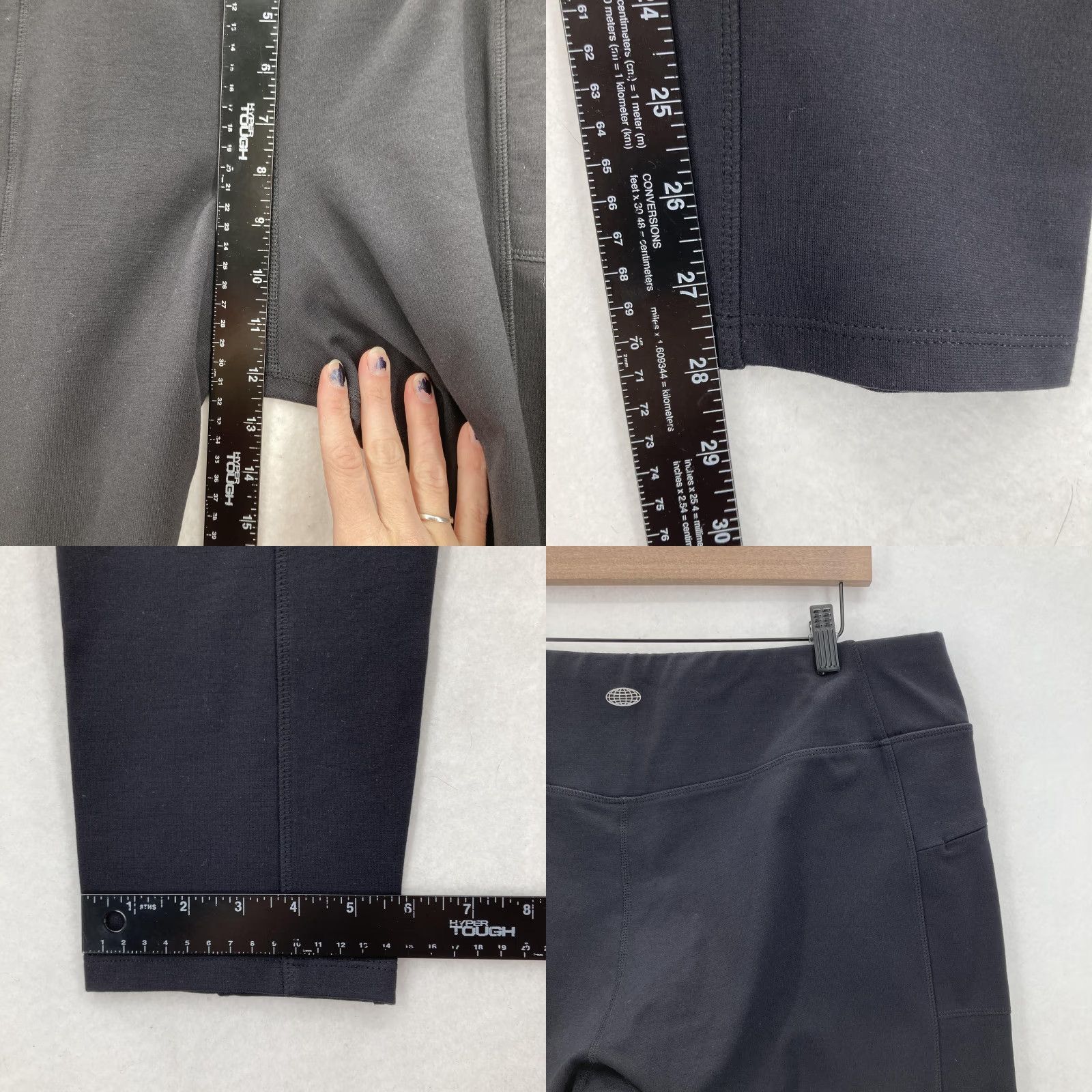 Vintage VINTAGE? No. Final: Reel Legends Pants Womens XL Black Tec-Ponte Leggings Zipper Pockets Stretch NWT Size 40" / US 18 - 9 Thumbnail