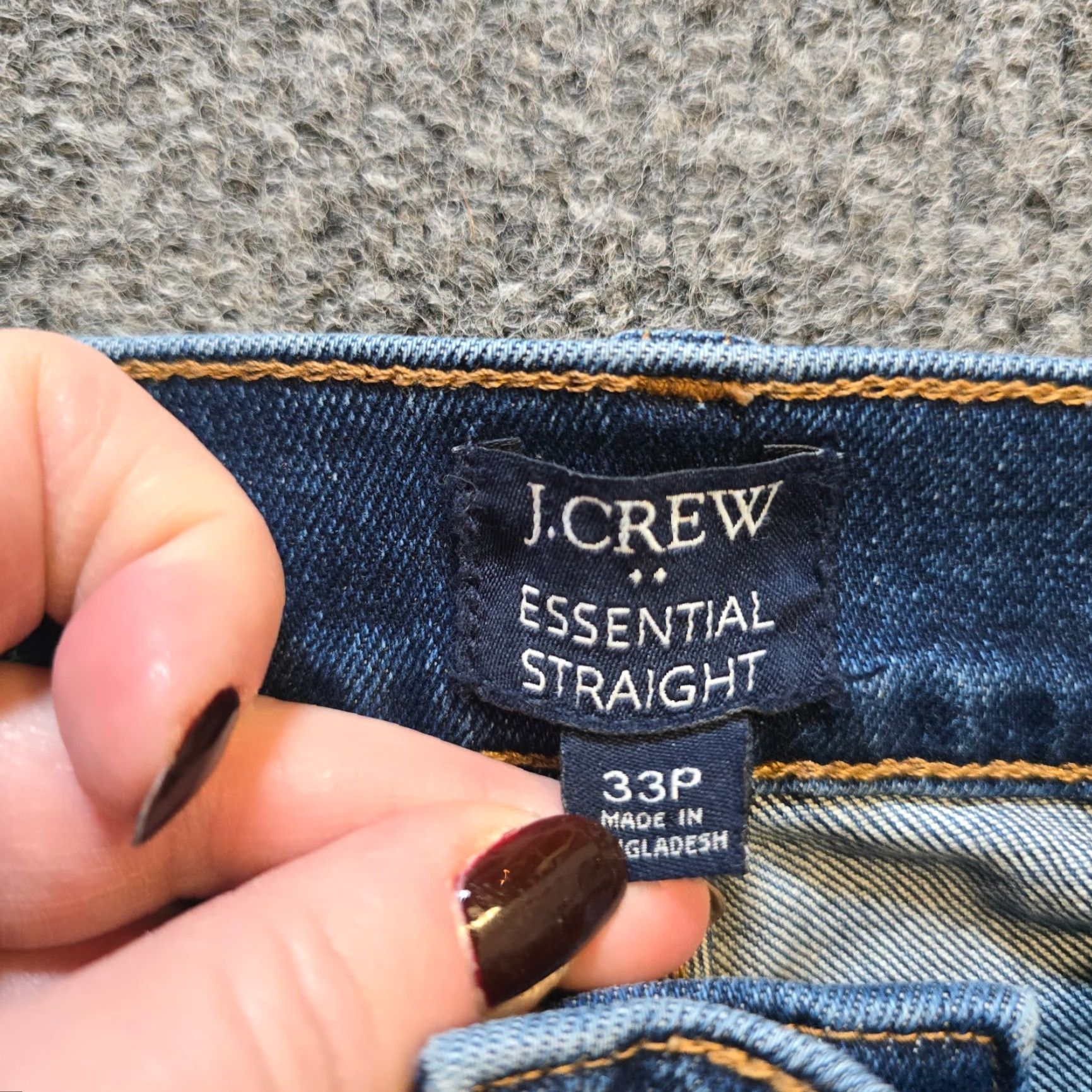 J.Crew J.CREW Jeans Womens 33 Petite Blue Denim Essential Straight Button Fly Casual Regular Petite 5-Pocket Design Jeans Blue? Size 24" / US 00 / IT 34 - 4 Thumbnail