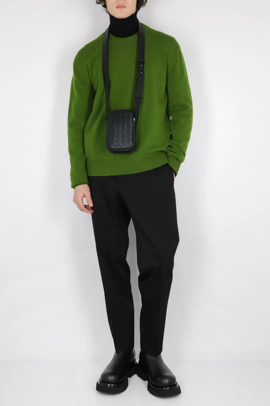 Bottega Veneta BOTTEGA VENETA Glacier green cashmere sweater Medium q Size US M / EU 48-50 / 2 - 2 Thumbnail
