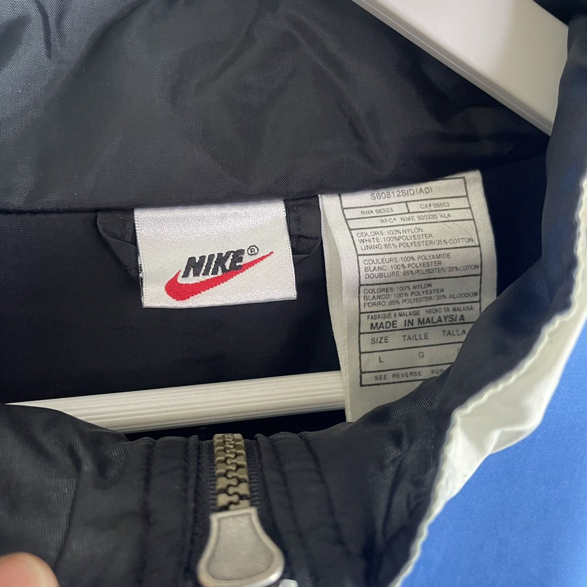Nike × Vintage Vintage 90s Nike Big Swoosh Jacket Size US XXL / EU 58 / 5 - 5 Thumbnail