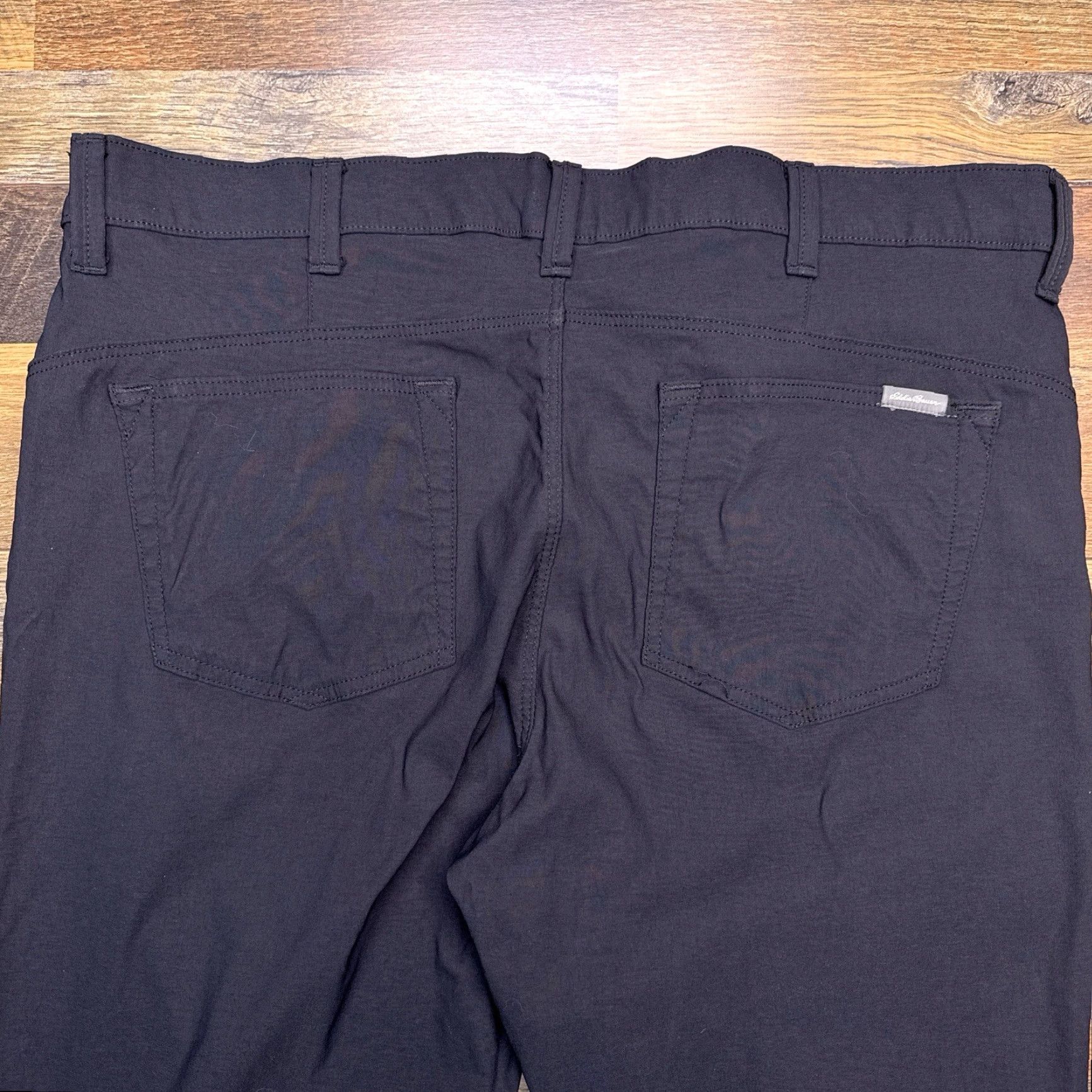 Eddie Bauer Eddie Bauer Travex Pants Mens 40x34 Black Mid Rise Stretch Outdoor Chino Regular Straight Hiking Nature Logo Pocket Casual Travel Size US 40 / EU 56 - 7 Thumbnail