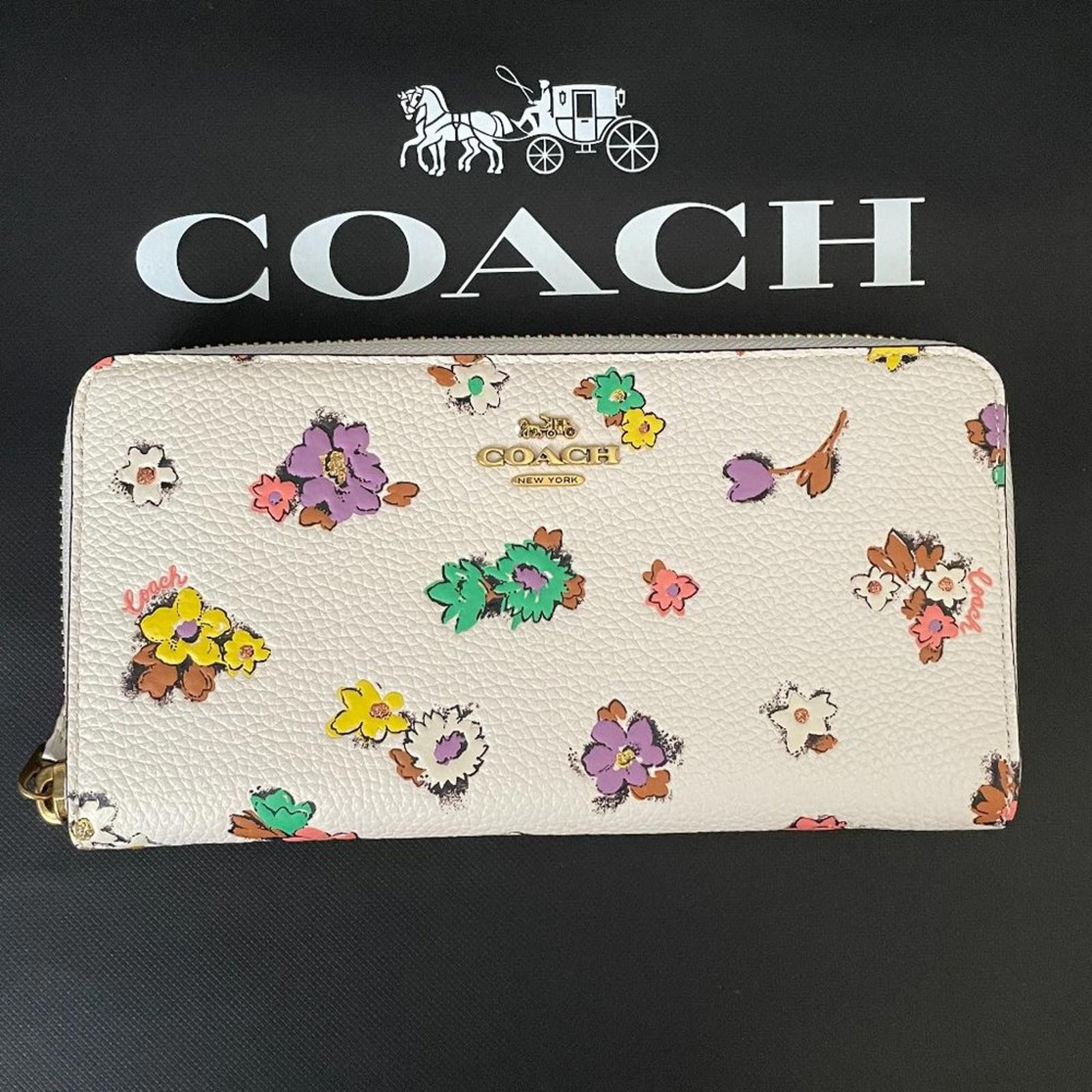 Coach coach Accordion Zip Wallet With floral Print Size ONE SIZE - 1 Thumbnail