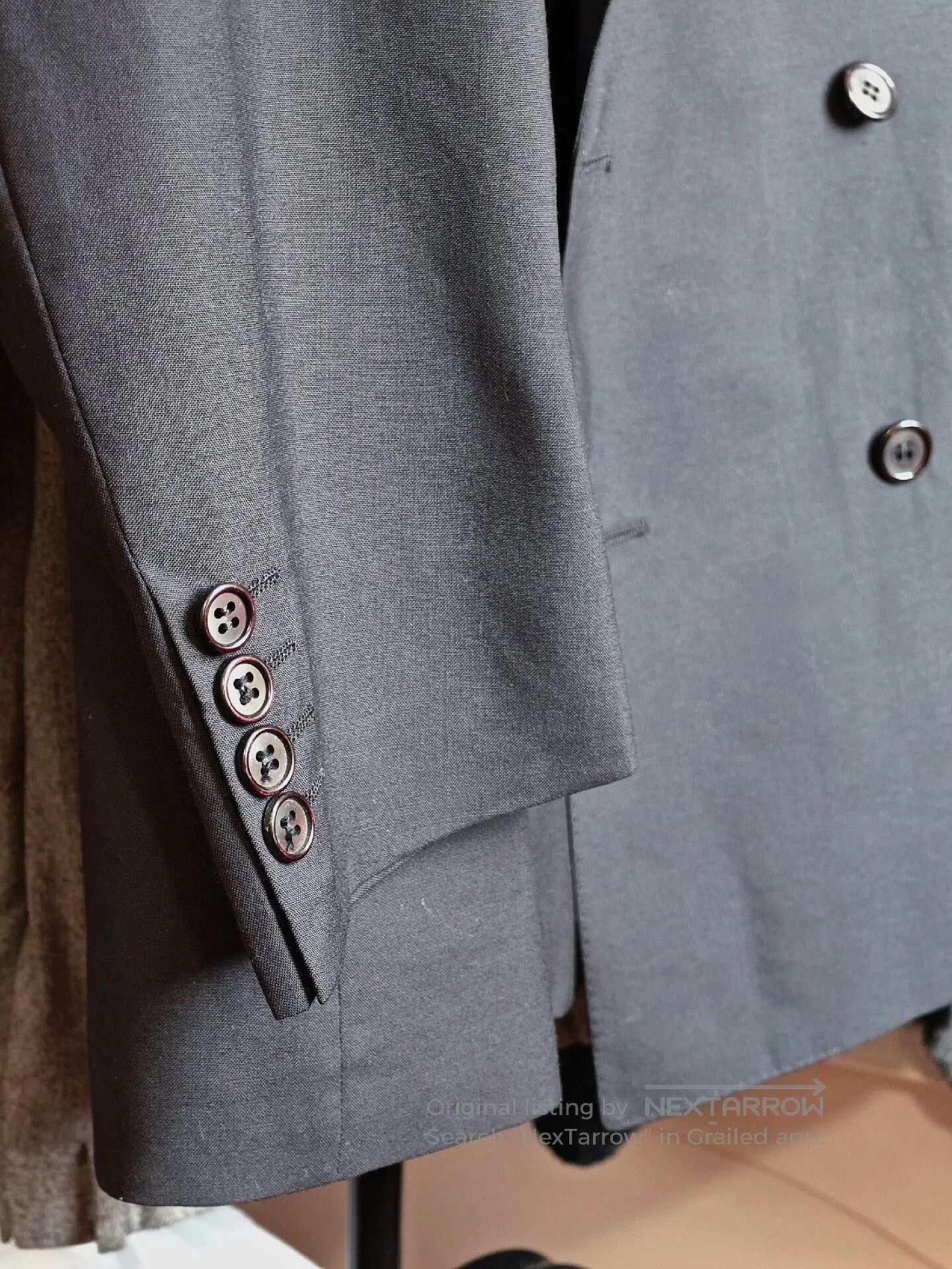 S.T. Dupont Custom Gray Wool Double-Breasted Suit. Size US M / EU 48-50 / 2 - 4 Thumbnail