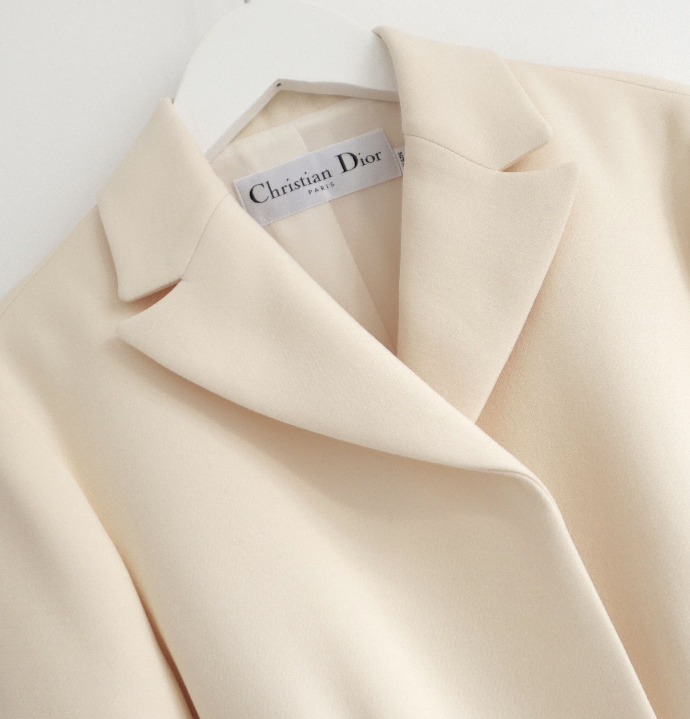 Dior Dior Cruise 2022 Cream Wool Silk Belted Bar Jacket Size S / US 4 / IT 40 - 3 Thumbnail