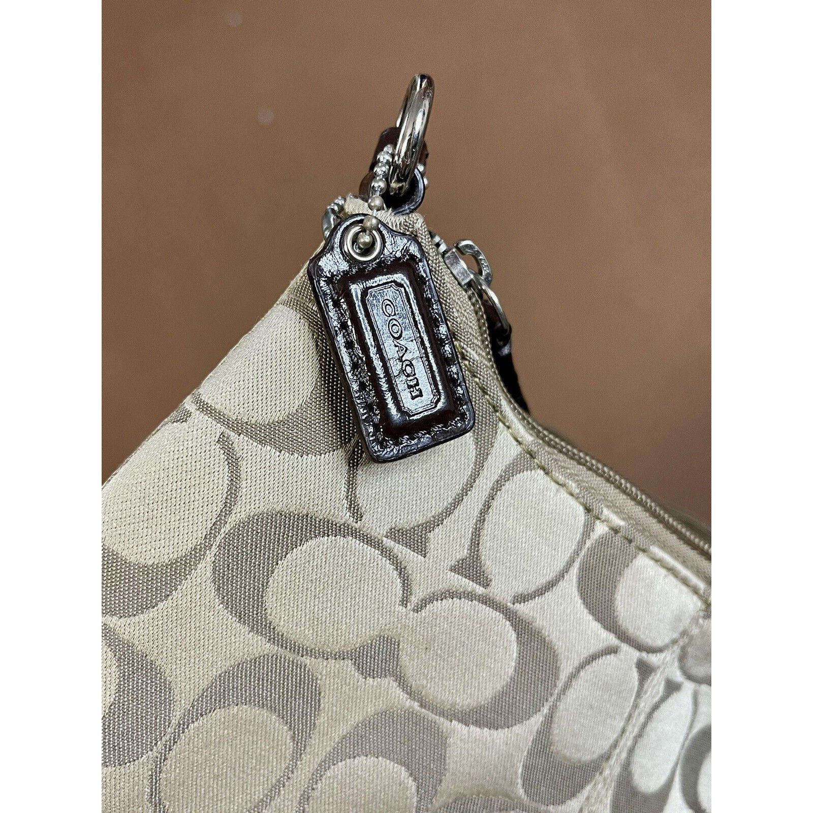 Coach Vintage COACH Signature Monogram Flap Logo Zip Small Purse S Size ONE SIZE - 8 Thumbnail