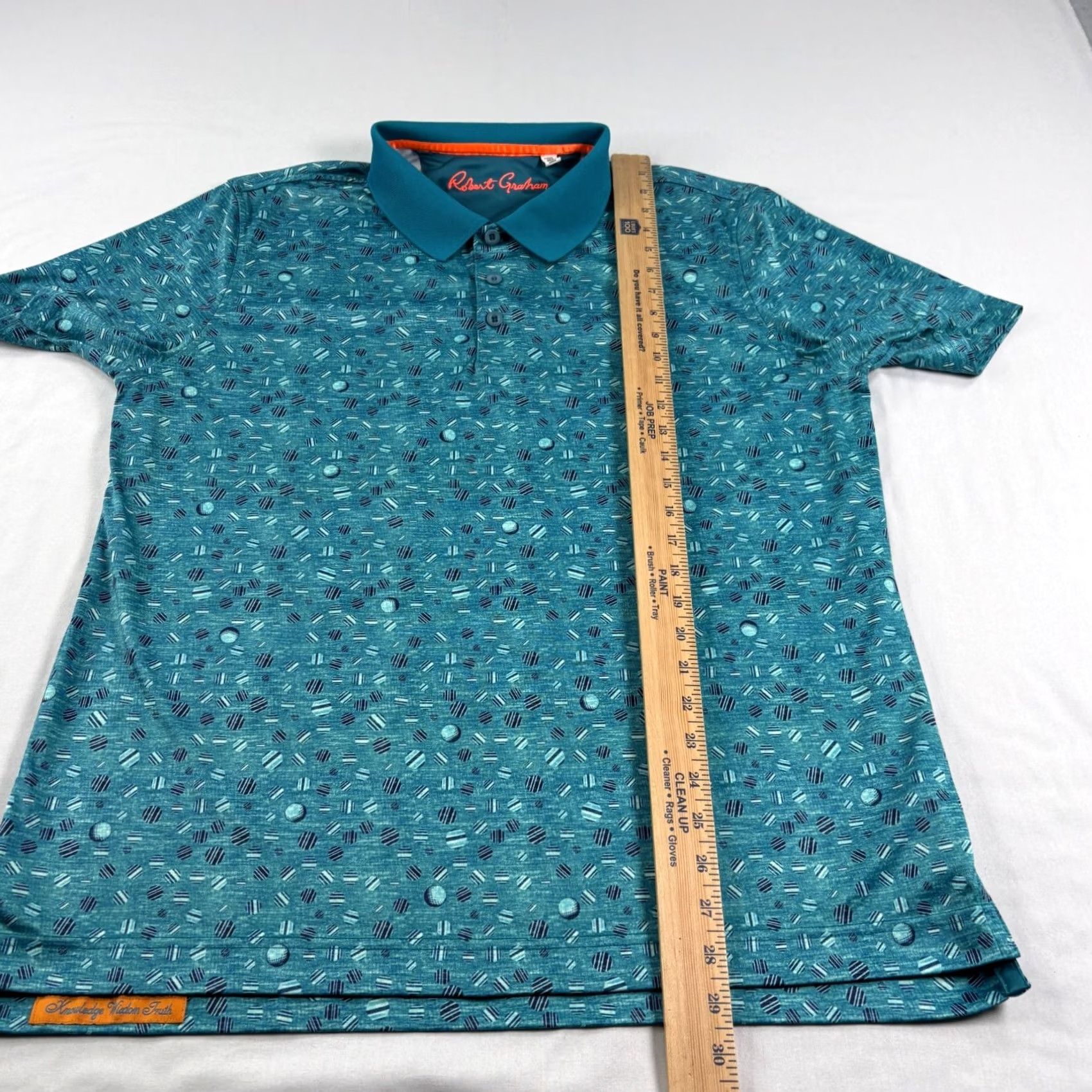 Robert Graham VINTAGE Robert Graham Shirt Mens XL Blue Golf Polo Geometric Performance Stretch Size US XL / EU 56 / 4 - 5 Thumbnail