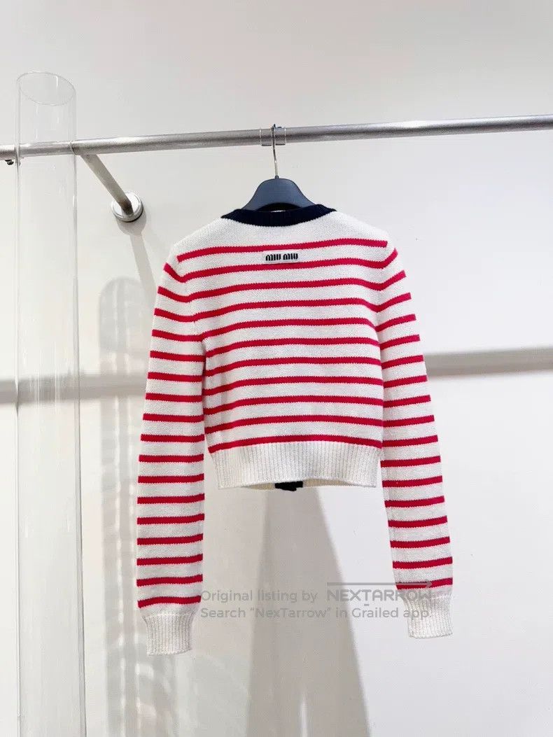 Miu Miu Miu Miu 36 Striped cardigan in early spring Size S / US 4 / IT 40 - 4 Thumbnail