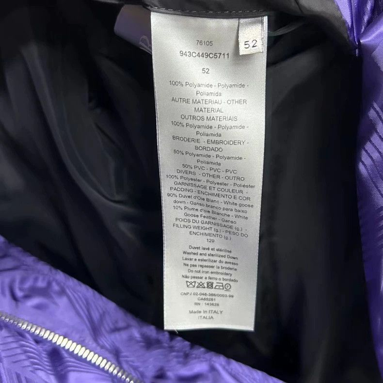 Dior Dior The latest purple full-print pattern logo down jacket Size US L / EU 52-54 / 3 - 7 Thumbnail