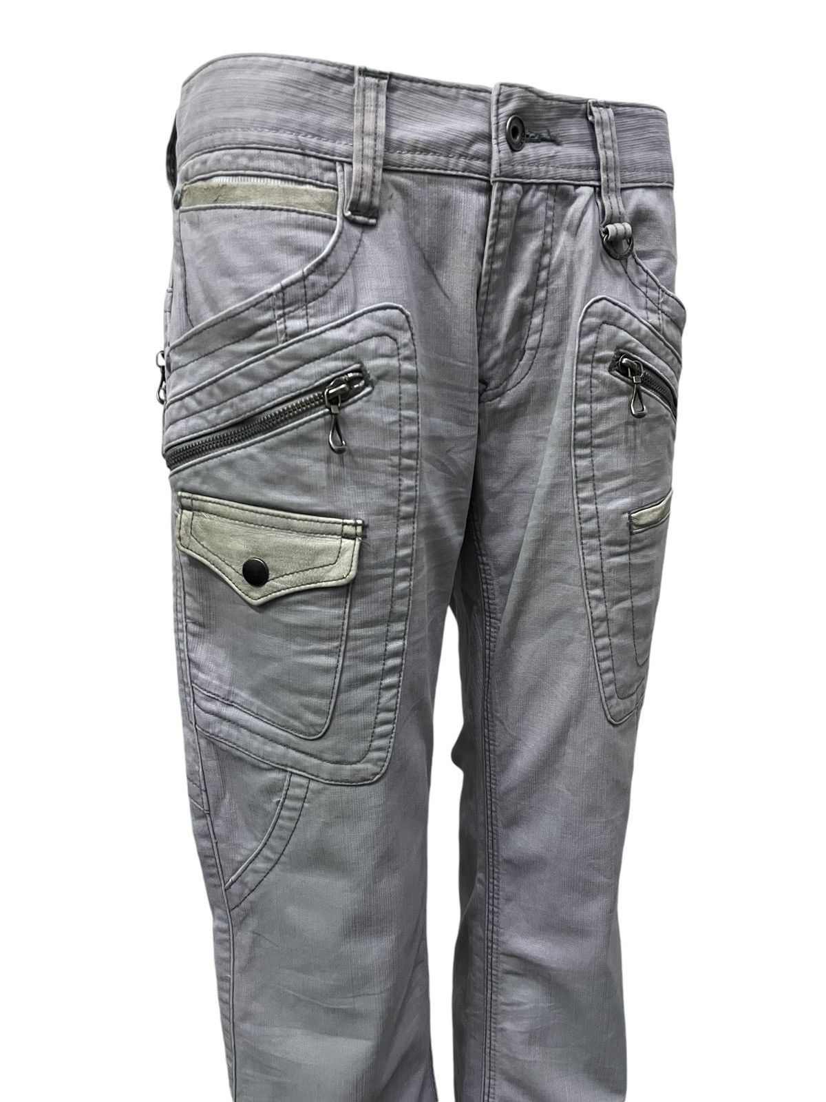 BUFFALO BOBS × Nicole Club × Shellac Nicole Club Smokey Gray Bush Pocket Flared Denim Pants Size US 32 / EU 48 - 5 Thumbnail