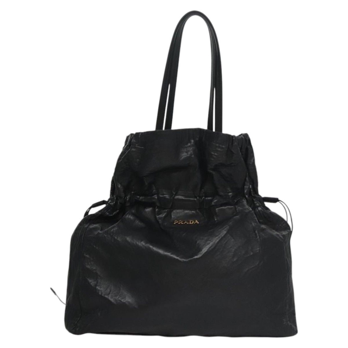Prada Black Leather Tote Bag (Pre-Owned) Size ONE SIZE - 1 Thumbnail