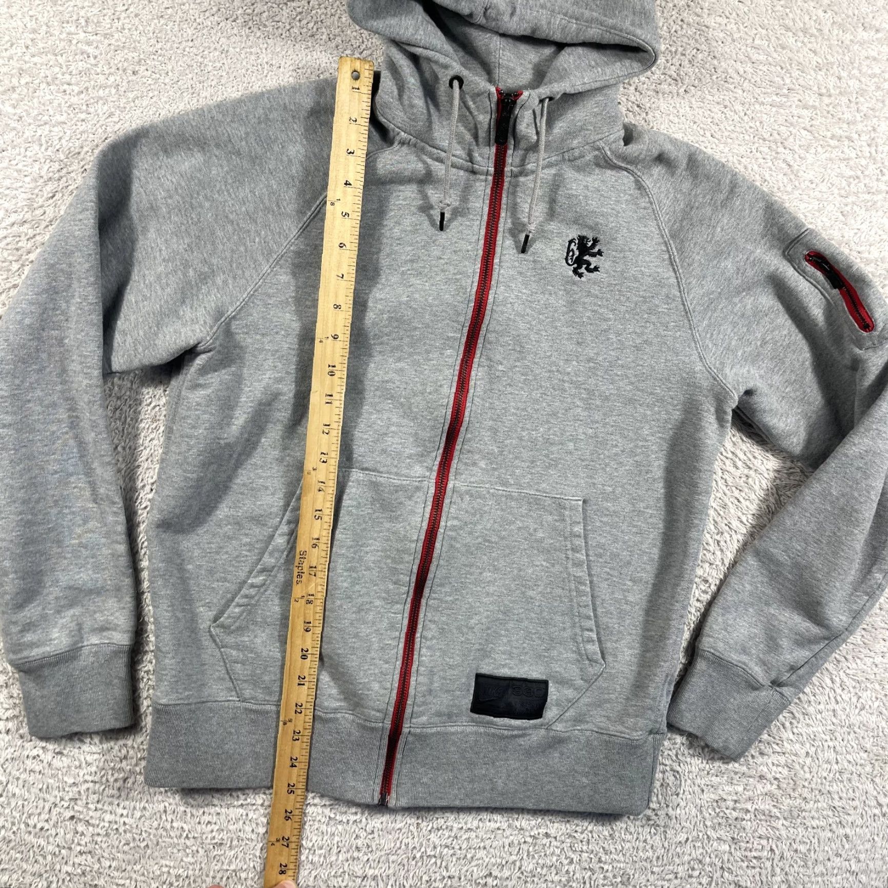 Nike Nike Lebron James Hoodie Mens Medium Gray Full Zip 2011 Basketball Sweatshirt Size US M / EU 48-50 / 2 - 7 Thumbnail