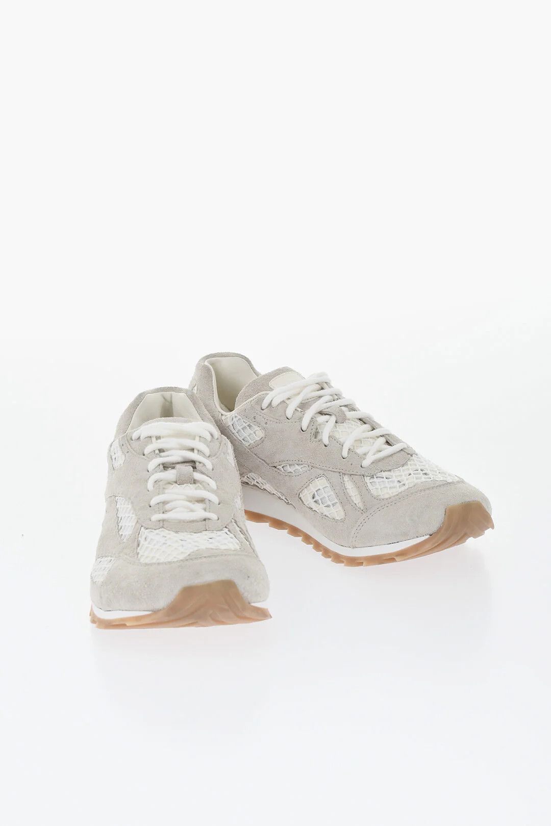 Bottega Veneta og1mm0426 Suede Low-Top Sneakers in Beige Size US 9 / EU 42 - 4 Thumbnail