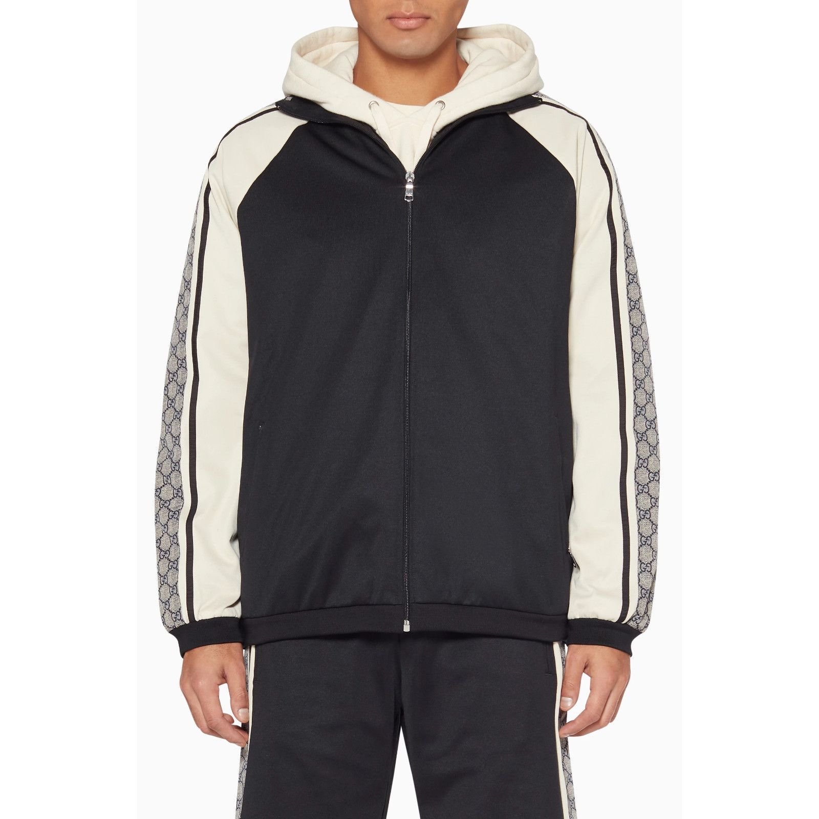 Gucci Gucci Black Oversized Technical Jersey Bomber Track Jacket S Size US S / EU 44-46 / 1 - 8 Thumbnail