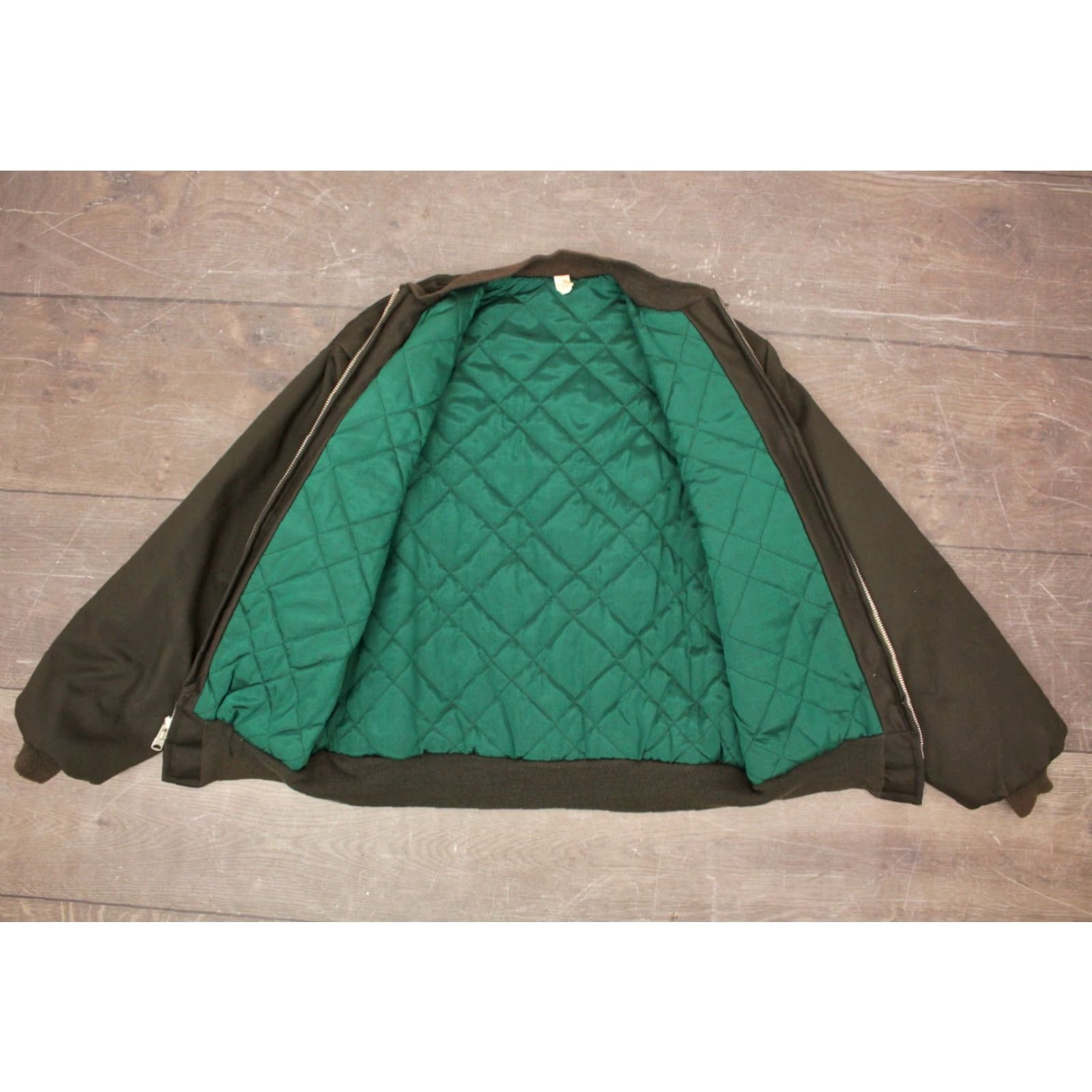 Vintage VINTAGE Men's VTG 60s NOS Dark Green Work Jacket Sz M-L 1960s Deadstock Size US XXS / EU 40 - 3 Thumbnail
