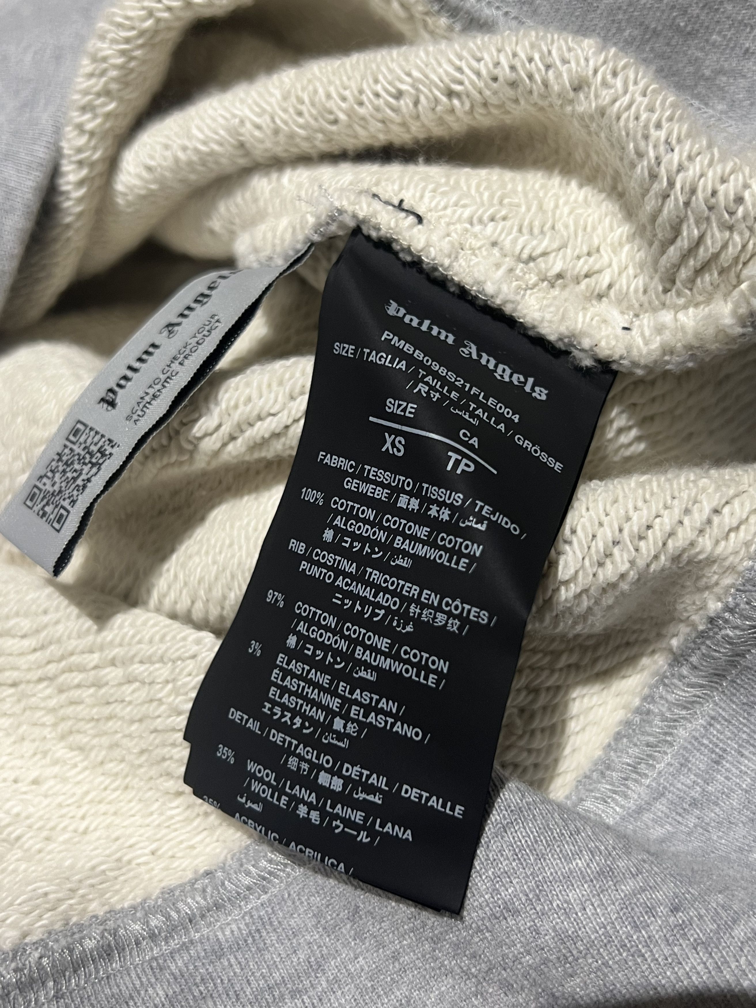 Palm Angels Palm Angels Pirate Bear Hoody Melange Grey WH Palm Angels Size US XS / EU 42 / 0 - 6 Thumbnail