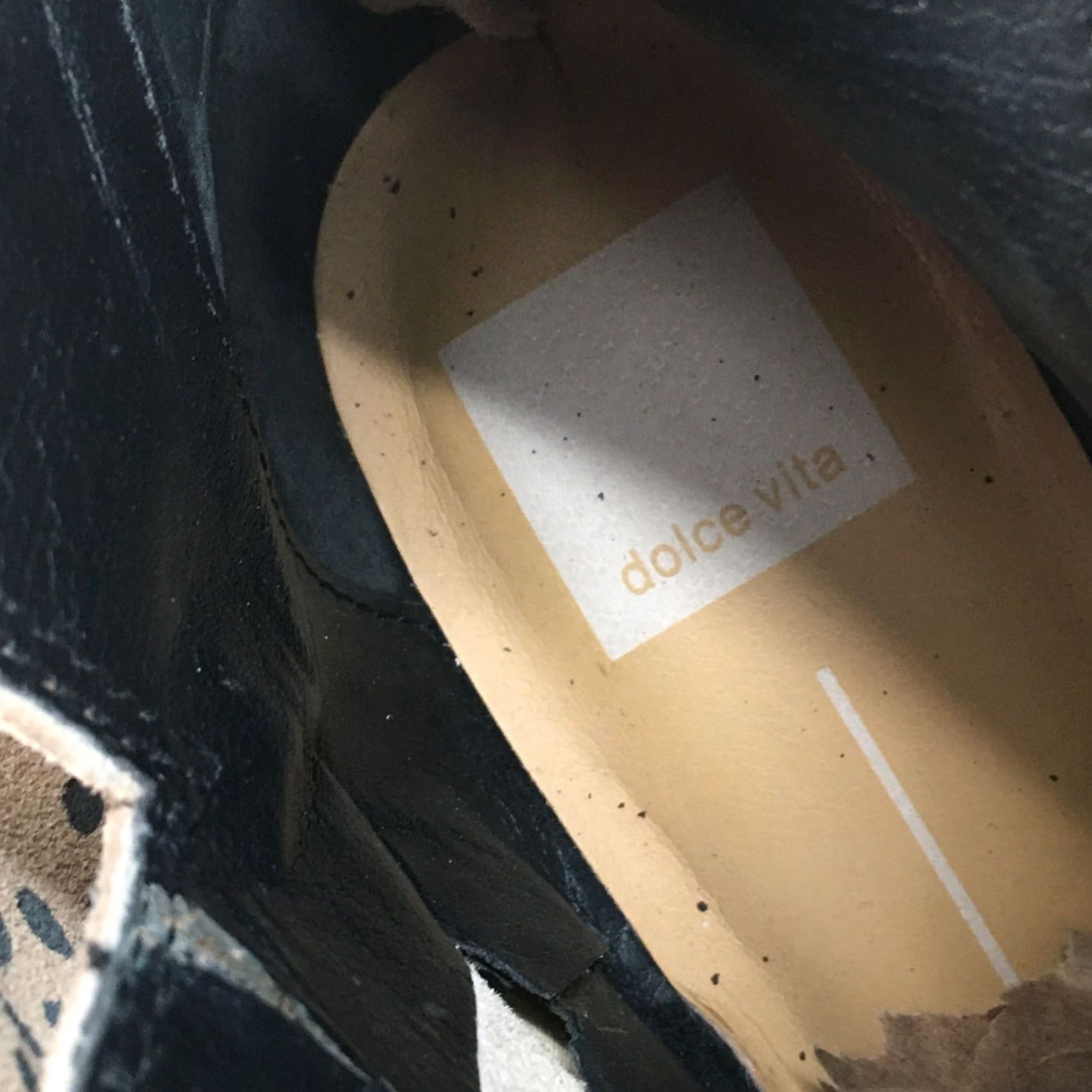 Dolce Vita DV Dolce Vita Kaidie Leopard Spot Ankle Bootie Beige Womens 8.5 Back Zip Bootie Suede Faux Leather Lining Animal Print Size US 9 / IT 39 - 4 Thumbnail