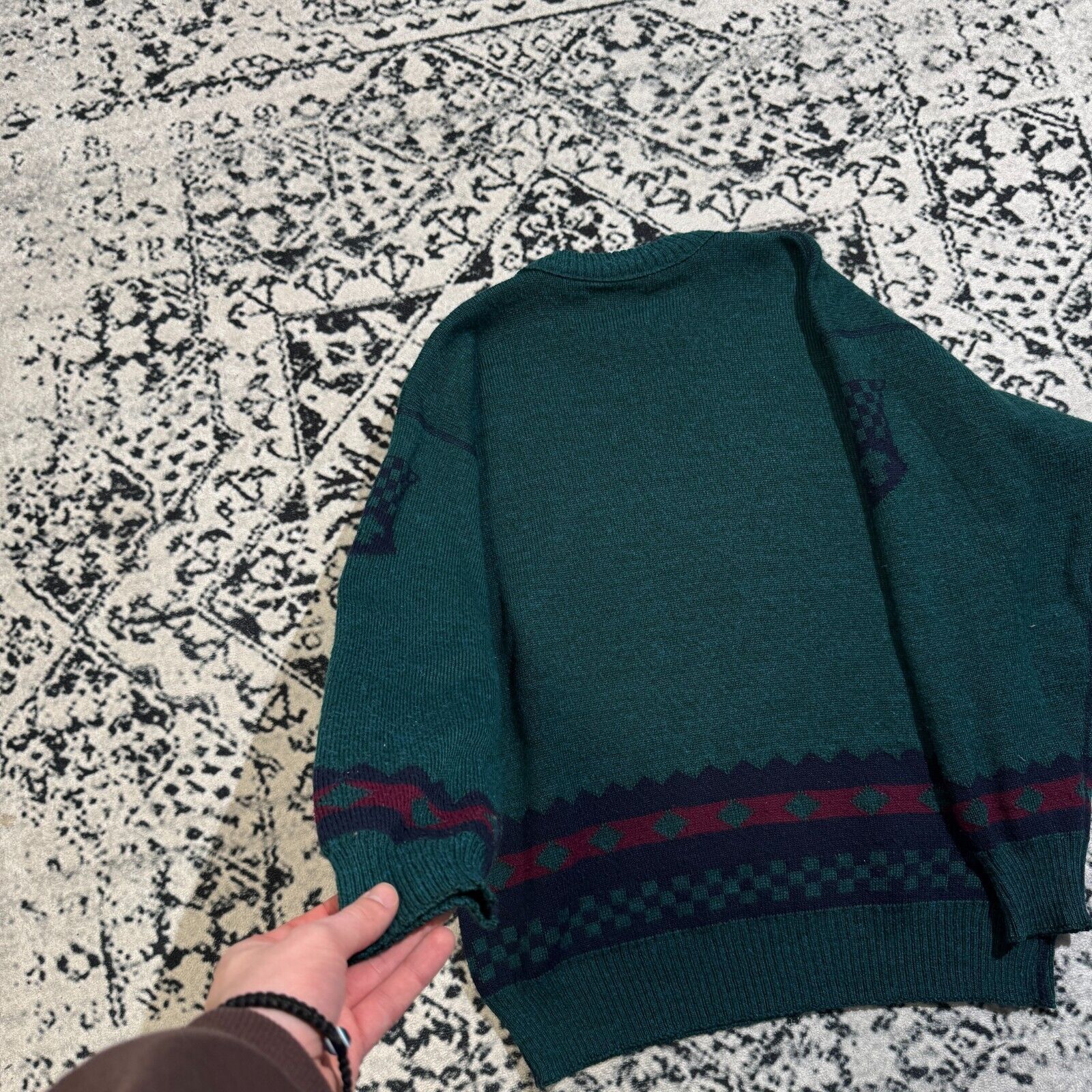 Vintage Vintage Unisex Green Wool Sweater Size S Boho Grunge Smart Size US S / EU 44-46 / 1 - 13 Thumbnail