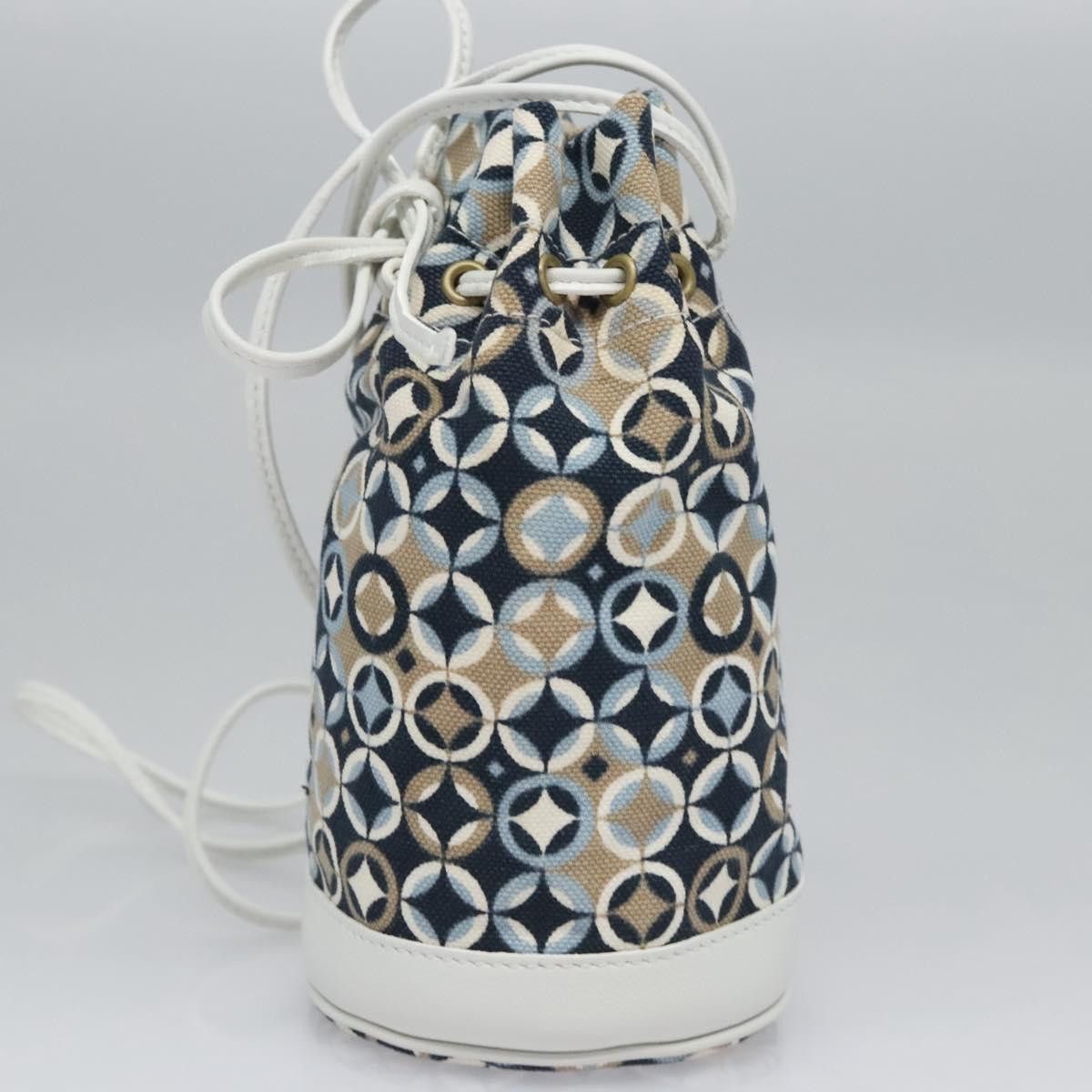 Celine CELINE Shoulder Bag Canvas Blue Beige White Size ONE SIZE - 4 Thumbnail