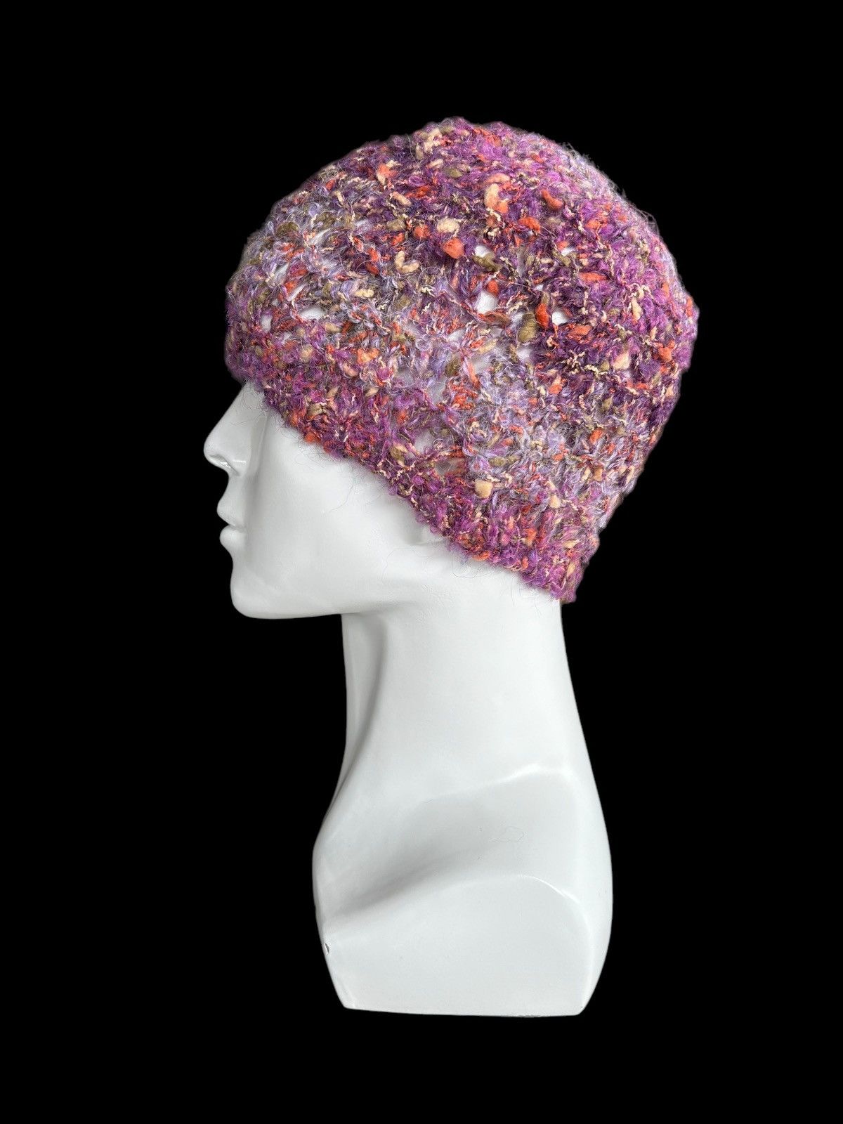 Japanese Brand × Kapital × Vintage Crochet Knitted mohair Beanie Hats ☠️☠️ Size ONE SIZE - 3 Thumbnail