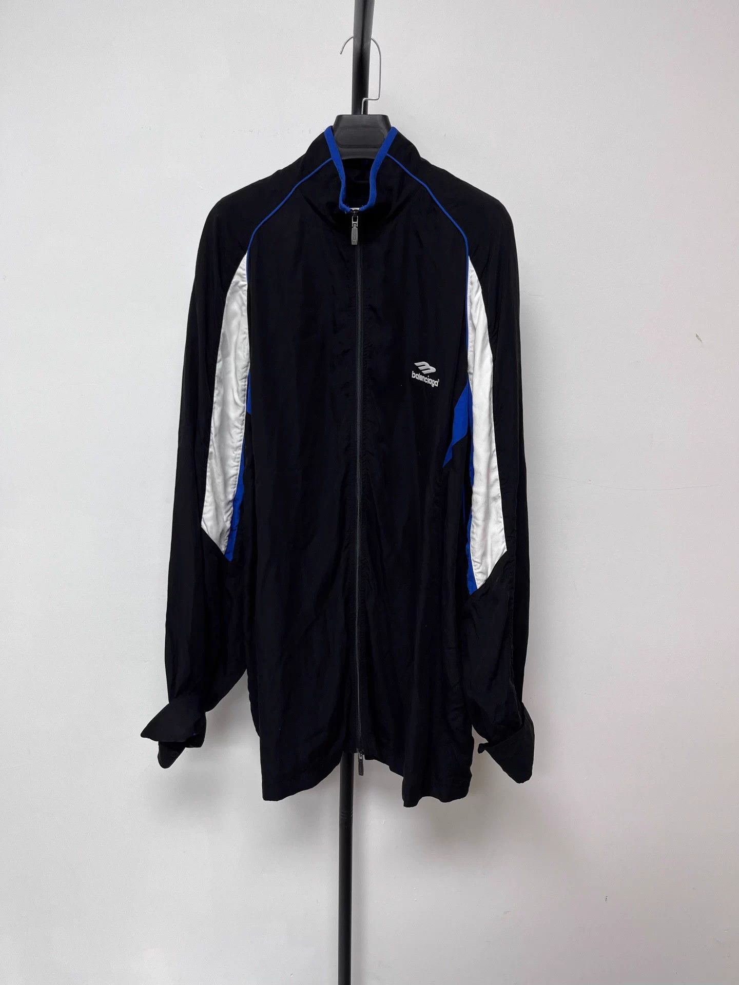 Balenciaga Balenciaga Logo Colorblocked Jacket Women's Black Size L / US 10 / IT 46 - 1 Thumbnail