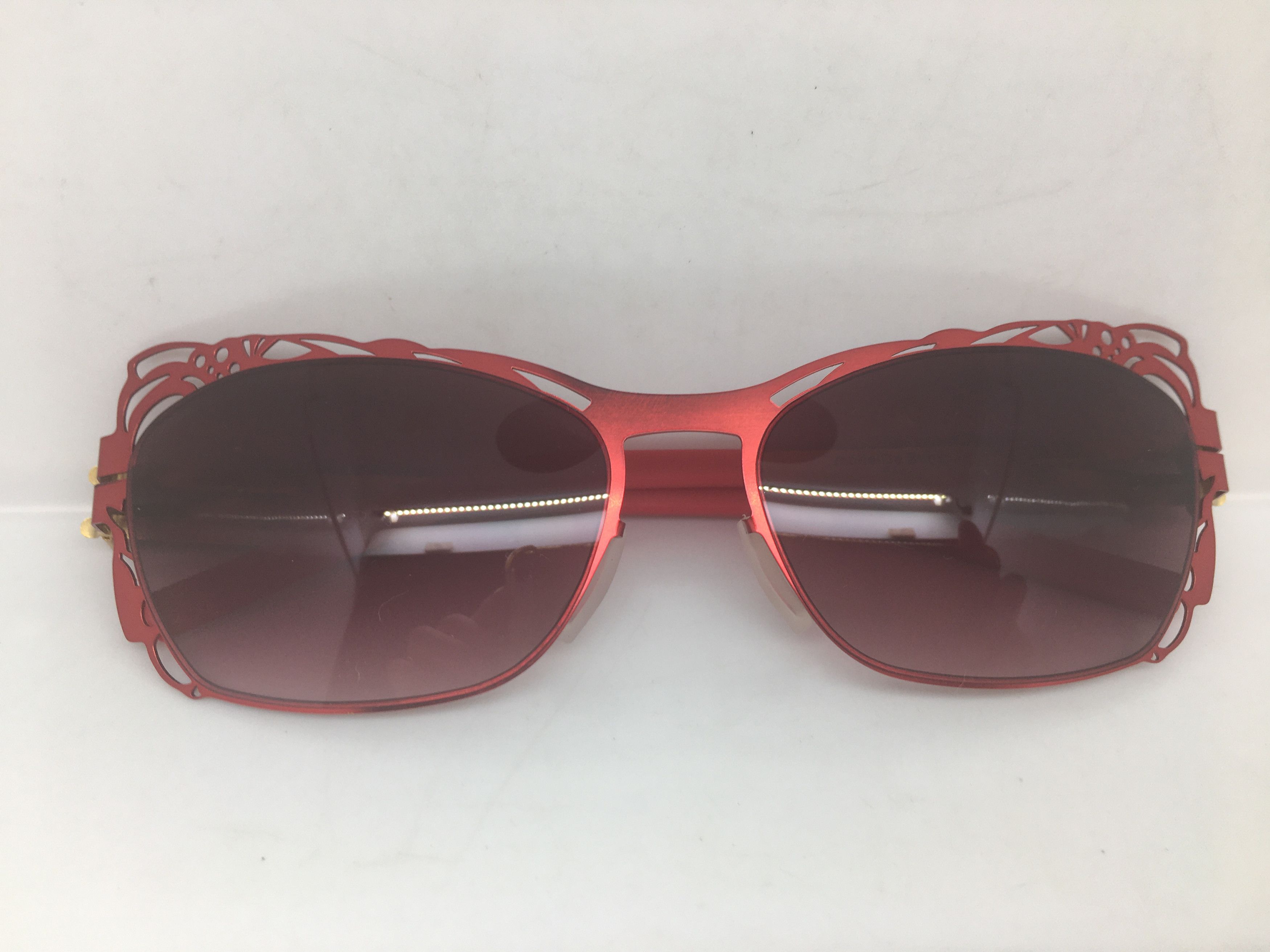 Other AC Berlin Red Alloy Cateye Diva Sunglasses Frame Size ONE SIZE - 6 Thumbnail