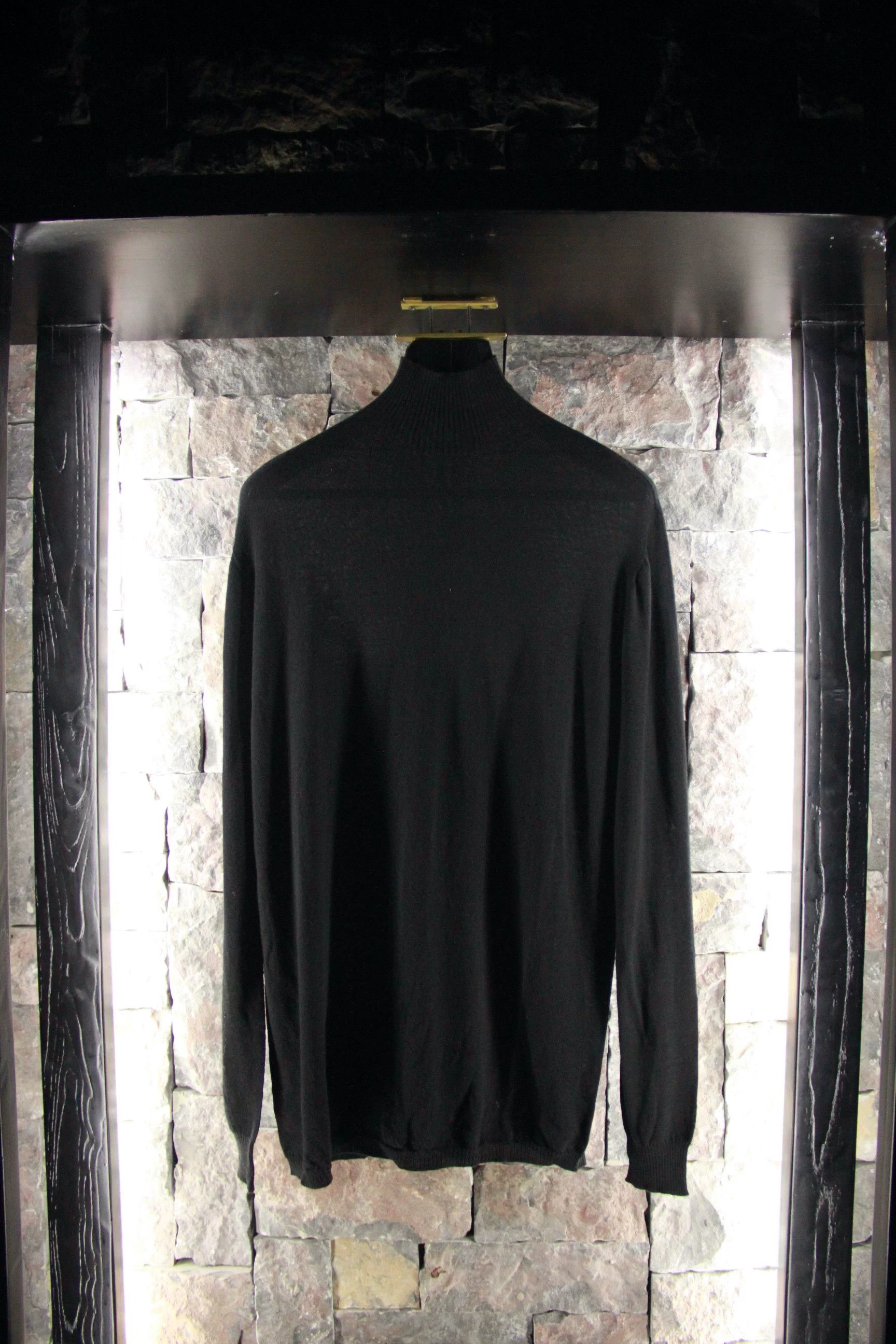 Rick Owens Rick Owens Black Sweater Men m Size US M / EU 48-50 / 2 - 1 Thumbnail
