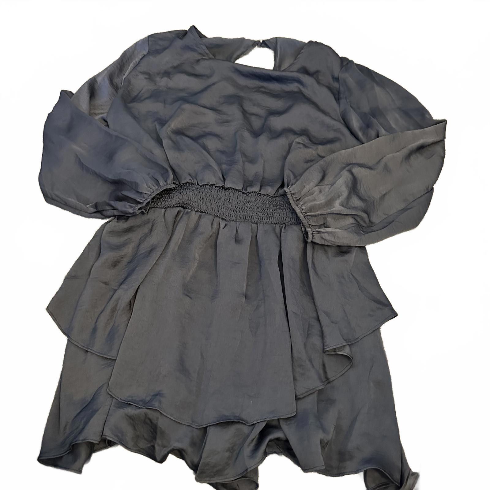 Designer Elegant Gray Sheer Dress / romper by Pink Lily Size 42" / US 20 - 1 Thumbnail