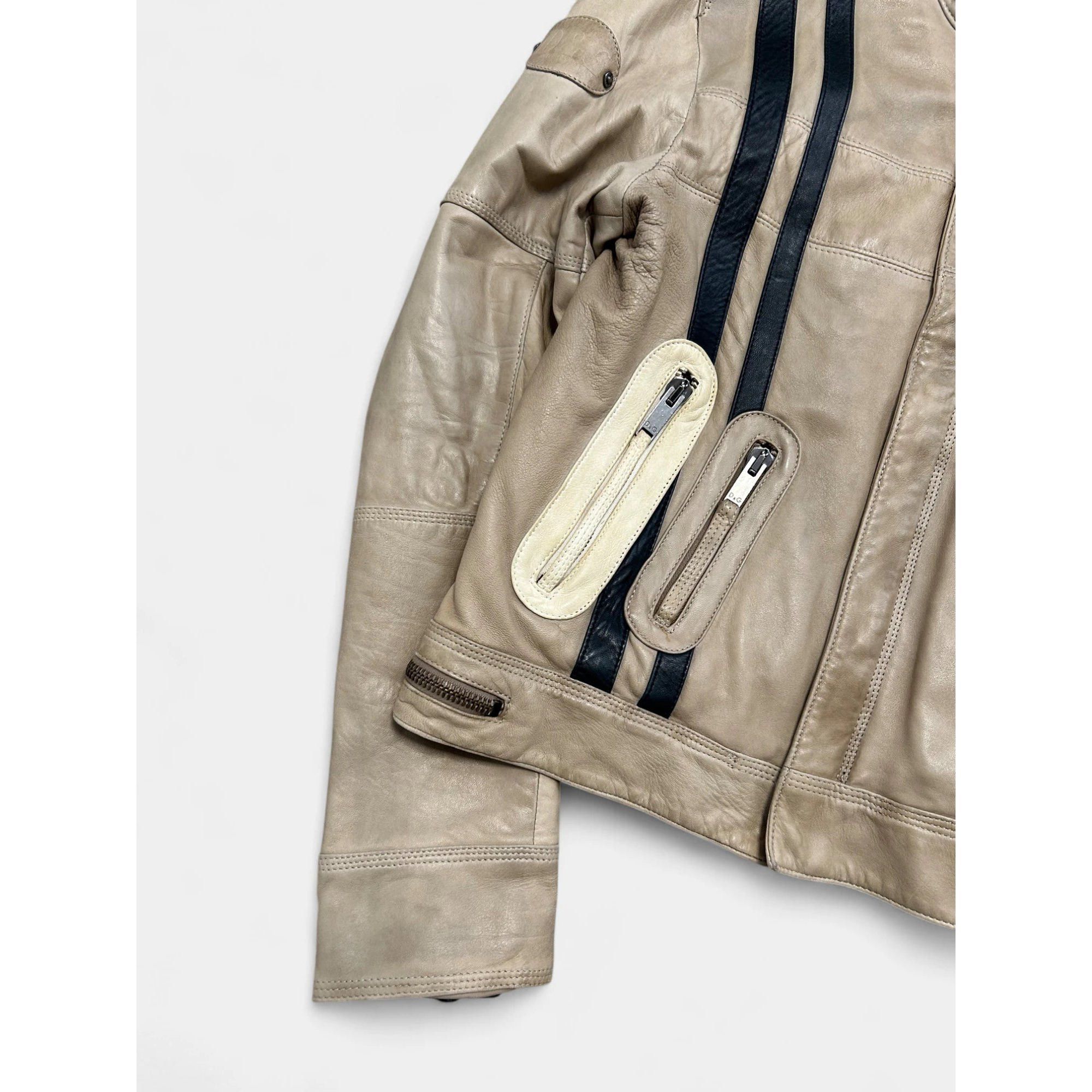 Dolce & Gabbana Dolce & Gabbana 2005 Black Leather Racing Jacket Size US M / EU 48-50 / 2 - 3 Thumbnail