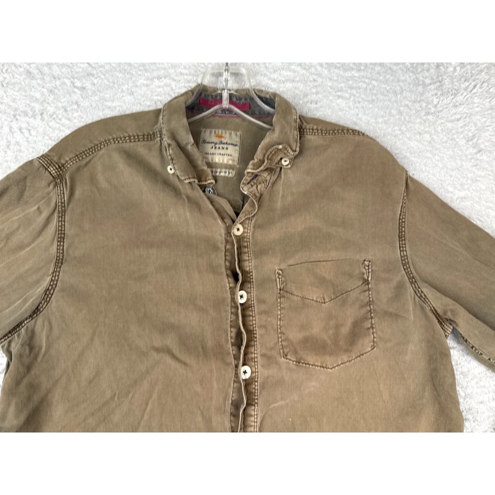 Tommy Bahama Tommy Bahama Shirt Men Small Green Long Sleeve Cotton Blend Button Up Size US S / EU 44-46 / 1 - 4 Thumbnail