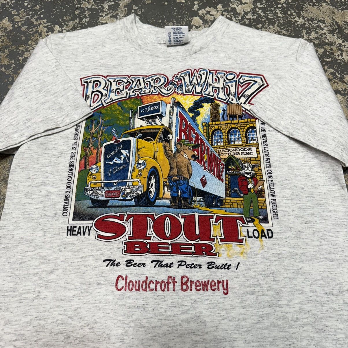 Vintage Vintage Bear Whiz Stout Beer Funny Joke Tshirt Size US M / EU 48-50 / 2 - 3 Thumbnail