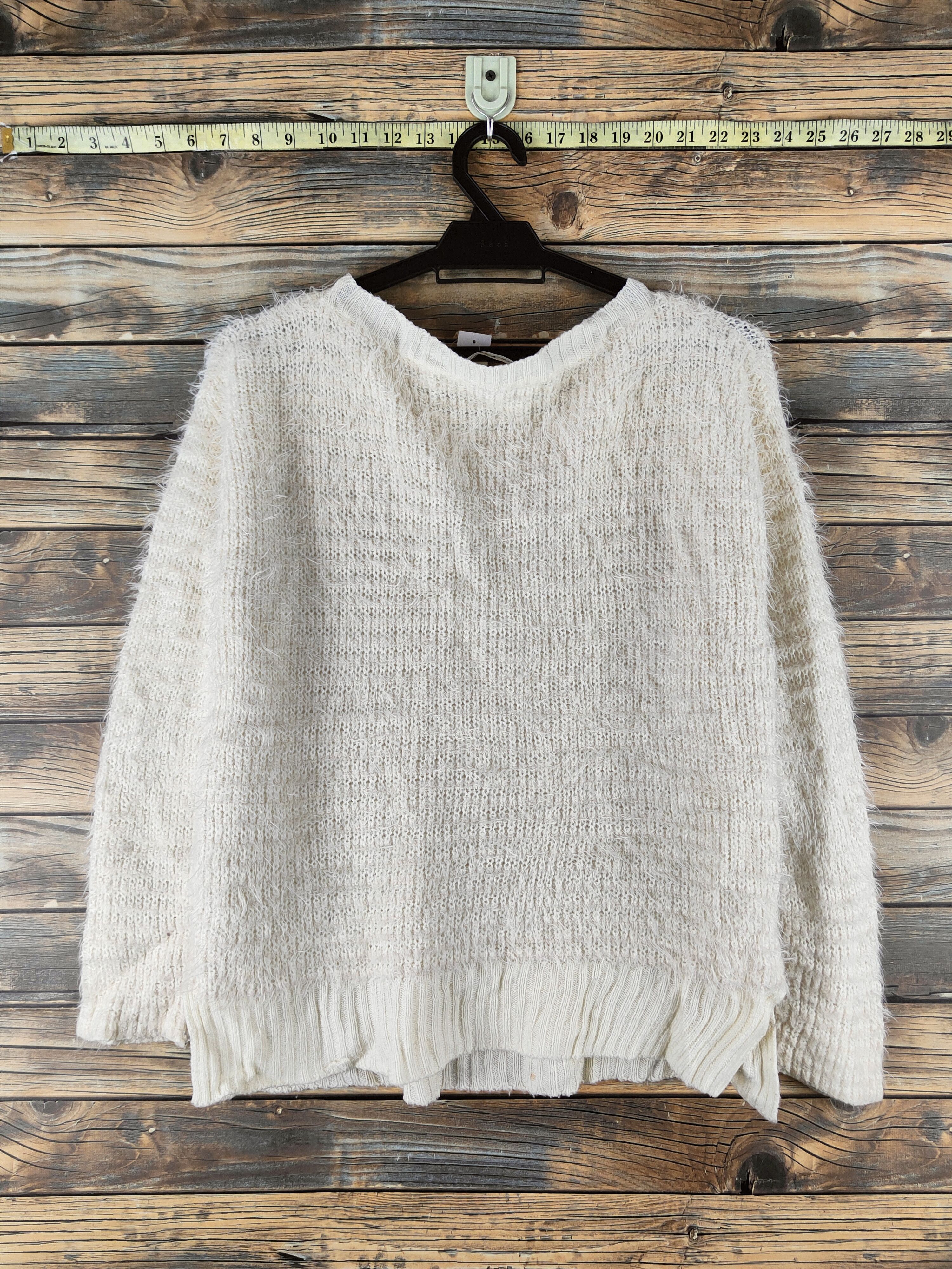 Japanese Brand DL Ray Cassin Ivory Fur Mohair Knitwear #46-483 Size M / US 6-8 / IT 42-44 - 7 Thumbnail