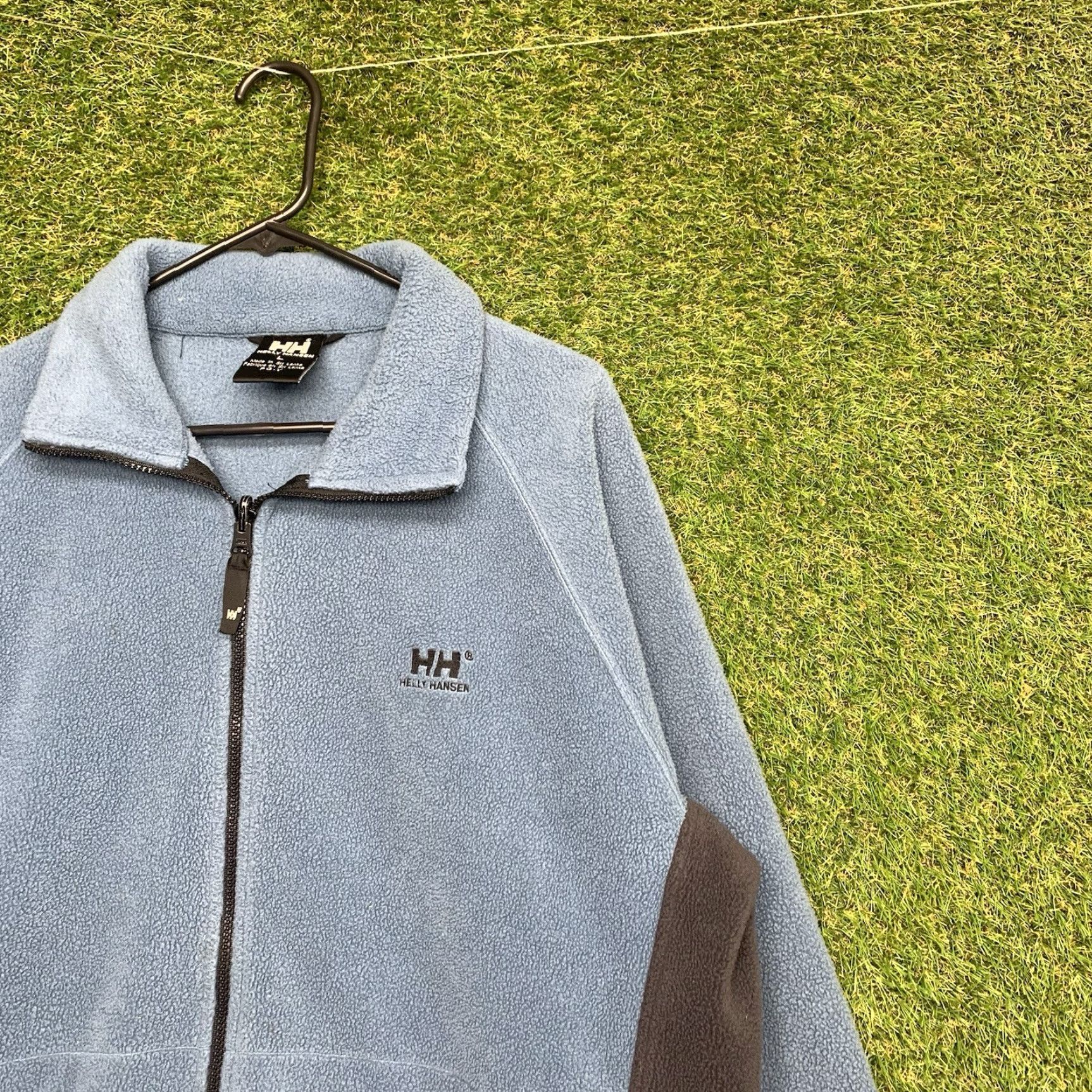Helly Hansen Helly Hansen Jacket Mens Large PolarTec Fleece Full Zip Up Blue Lightweight Hike Size US L / EU 52-54 / 3 - 3 Thumbnail