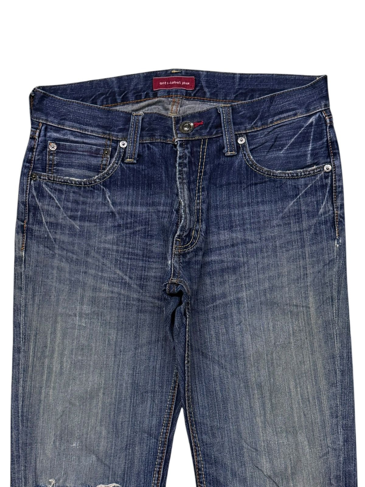 Japanese Brand Vintage Anti-Label Jean Distressed Bootcut Flare Jeans | W31 Size US 31 - 4 Thumbnail