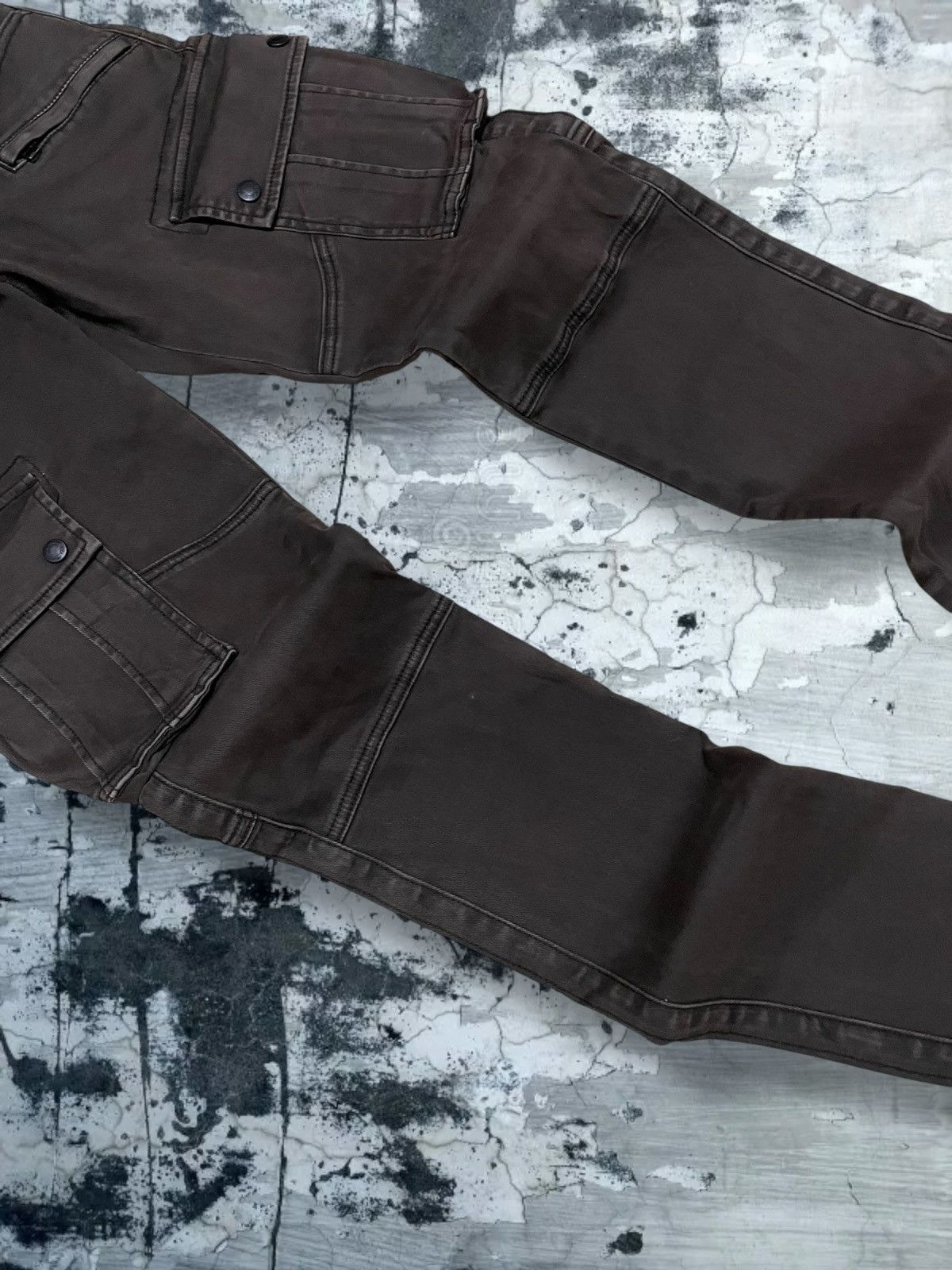 Japanese Brand Vintage 90s Japan Designer Tete Homme Skinny Tactical Cargo Size US 30 / EU 46 - 7 Thumbnail