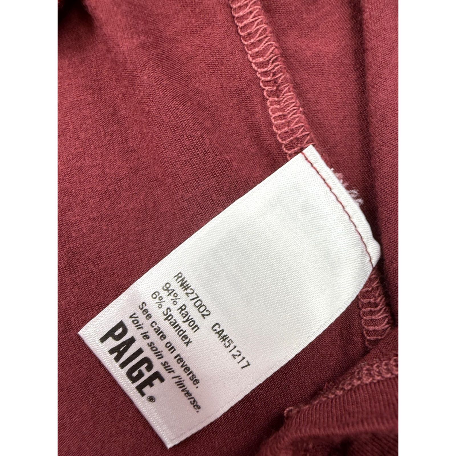 Paige PAIGE Blouse Womens L Red One Shoulder Ruffle Jersey Knit Pax Top Casual Size L / US 10 / IT 46 - 4 Thumbnail