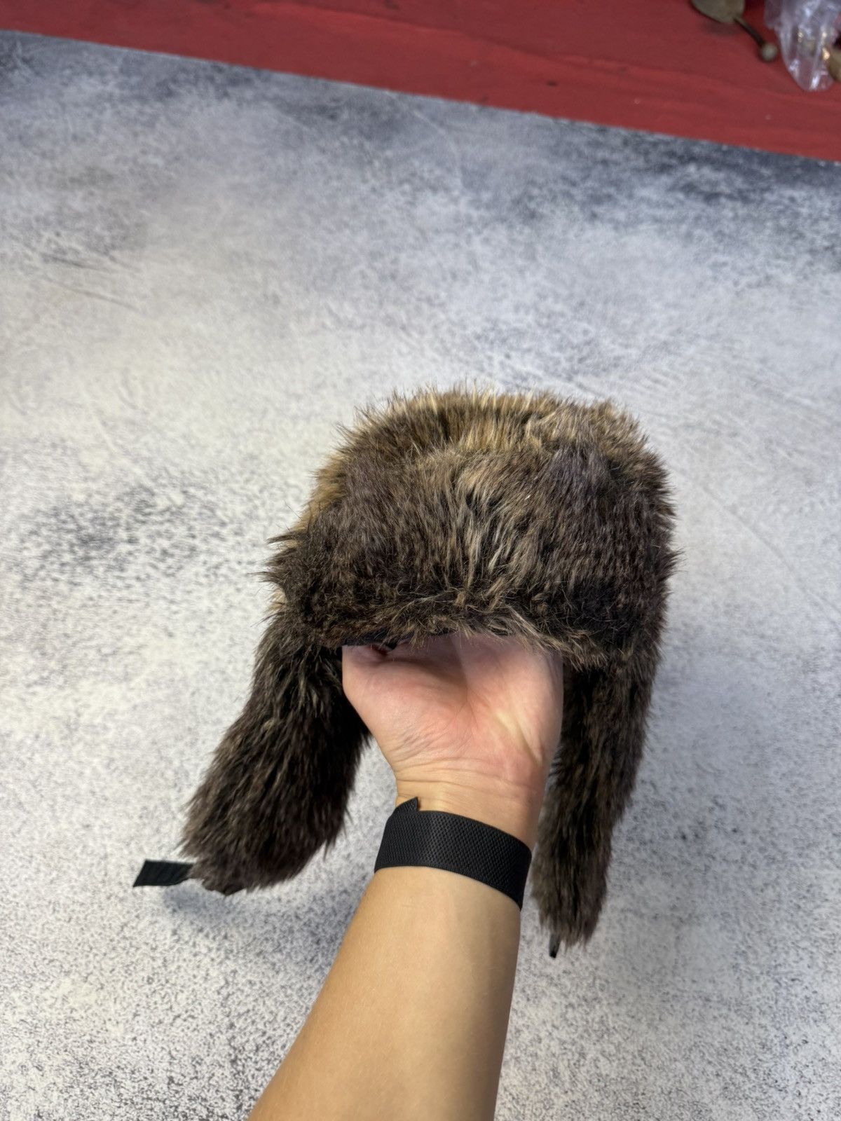 Vintage Ushanka Trapper Hat Furry Mohair Fuzzy Fur Hat Y2K 90s rare Size ONE SIZE - 2 Thumbnail