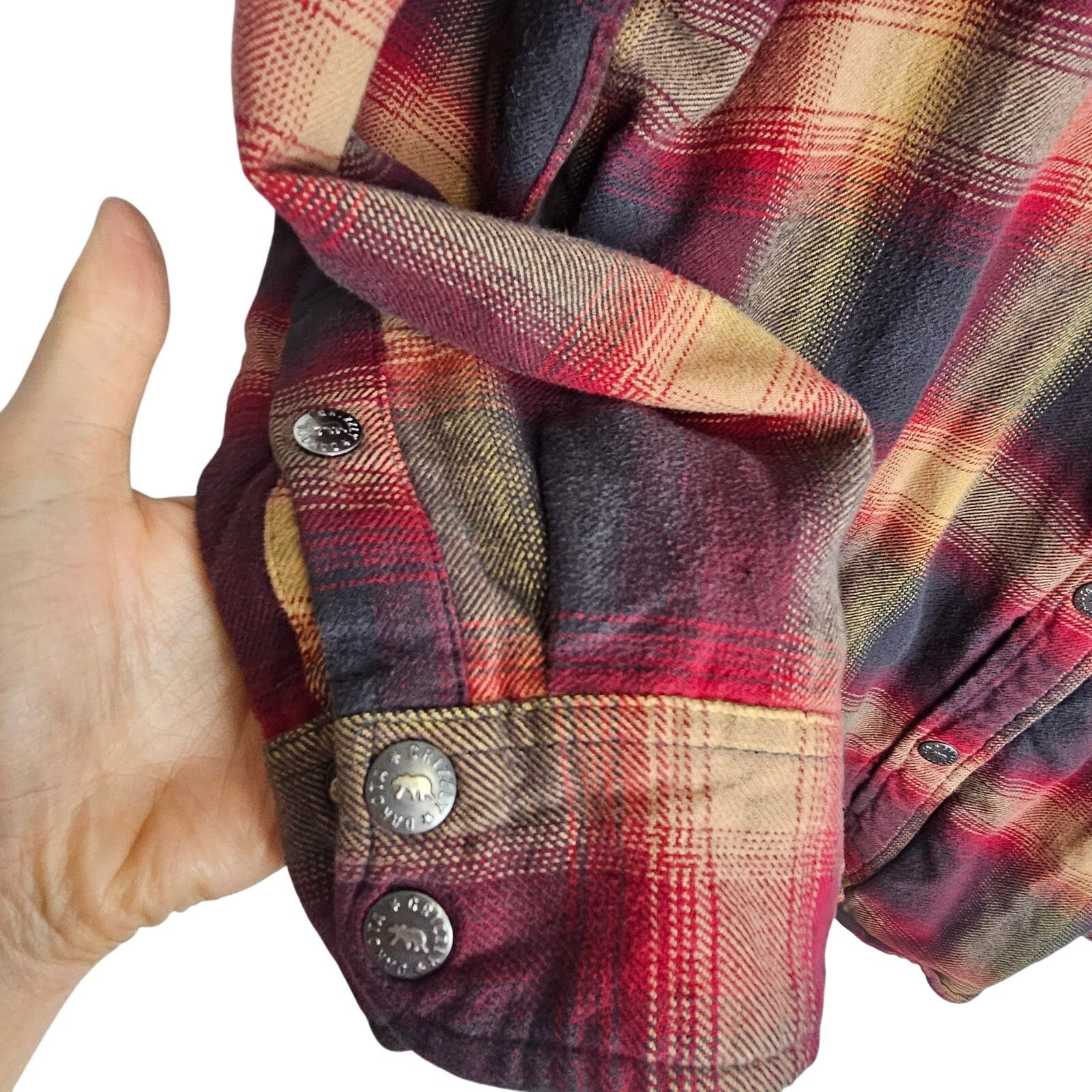 Dakota Grizzly Grizzly Mountain Mens Plaid Flannel Shacket Sz L Snap Lined Size US L / EU 52-54 / 3 - 4 Thumbnail