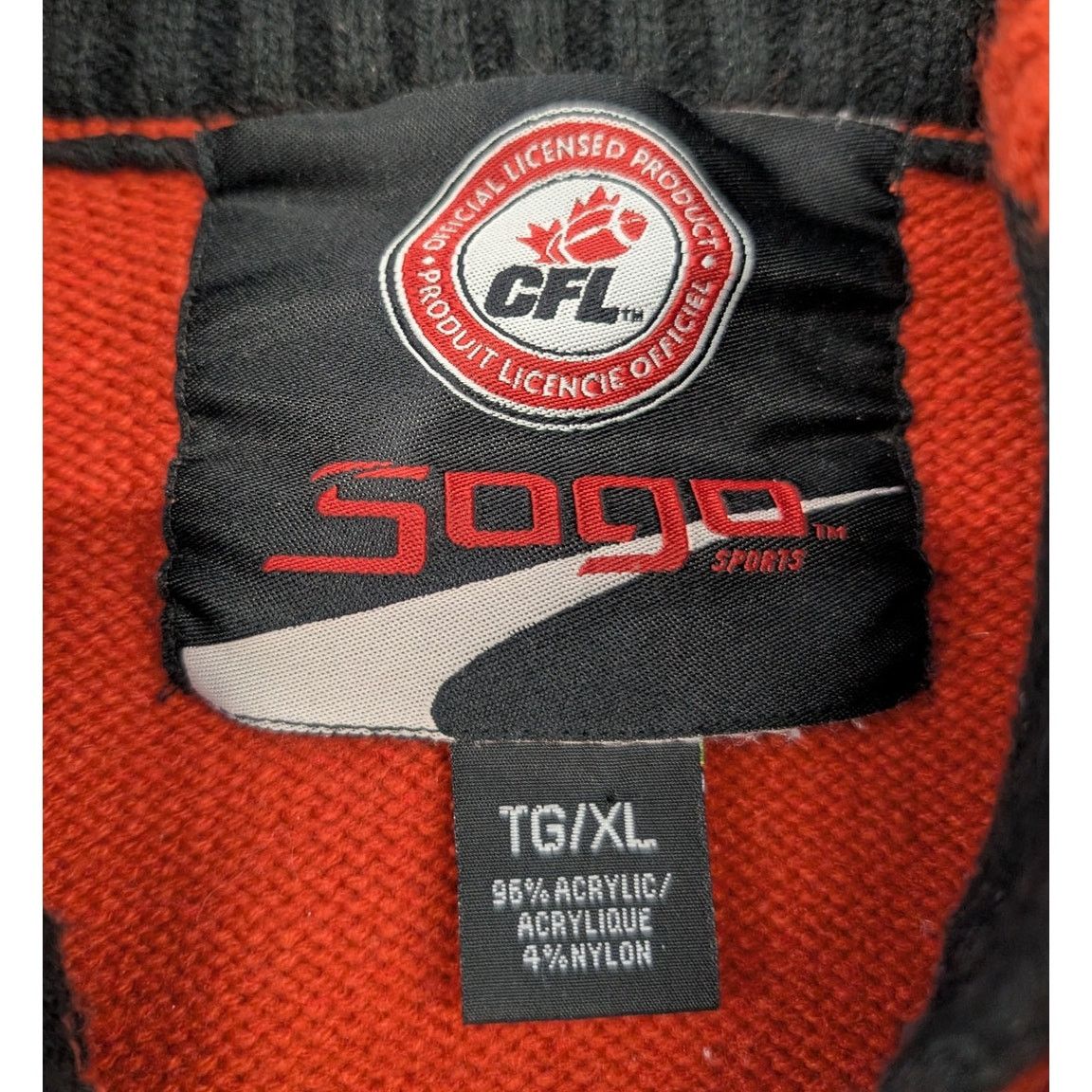 NHL CFL Sogo Ottawa Redbacks quarter zip football sweater Size US XL / EU 56 / 4 - 3 Thumbnail