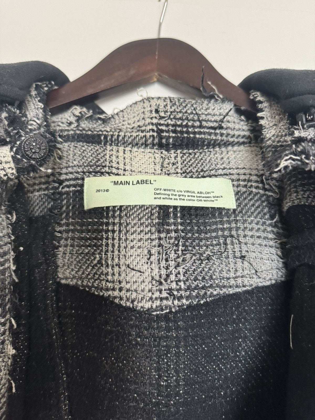 Off-White Off White Hooded Flannel (Size Small) Size US S / EU 44-46 / 1 - 6 Thumbnail