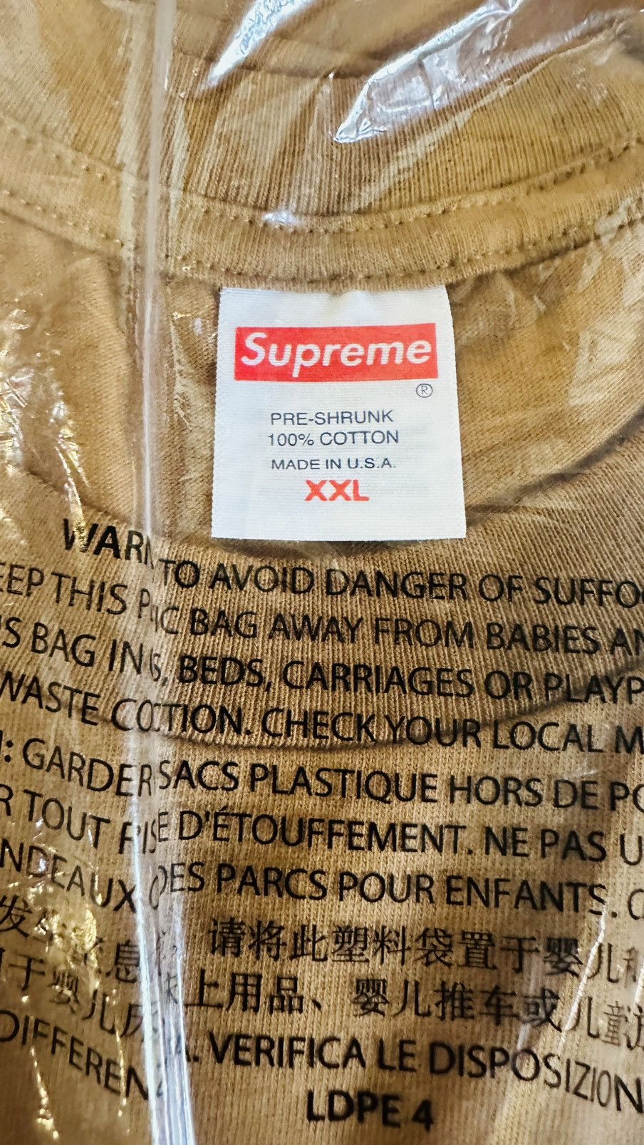 Supreme Supreme gotham tee (brown) (XXL) Size US XXL / EU 58 / 5 - 4 Thumbnail