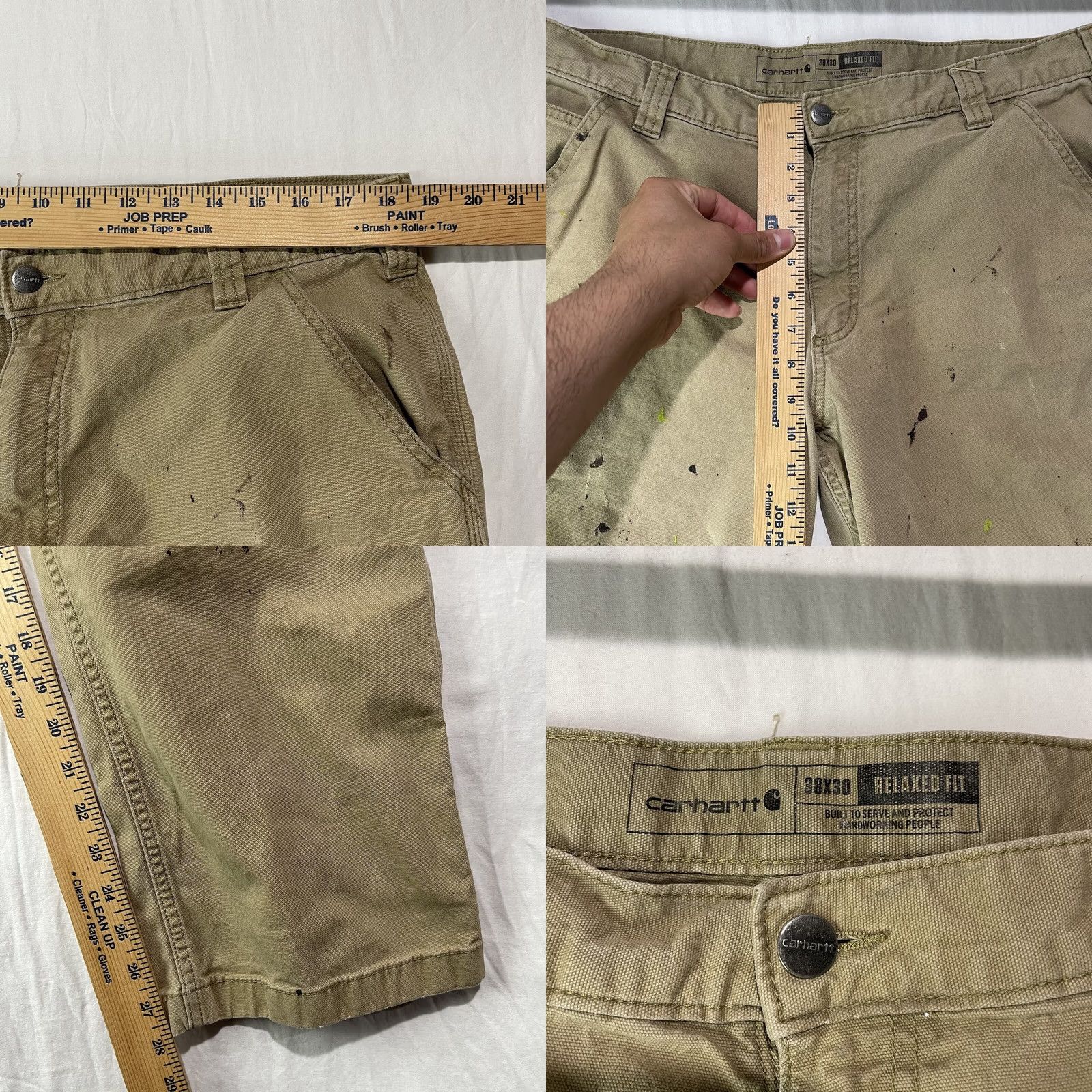 Carhartt Carhartt Pants Mens 38x30 Rugged Flex Relaxed Fit Canvas Paint Splattered Work Shirt Size US 38 / EU 54 - 8 Thumbnail
