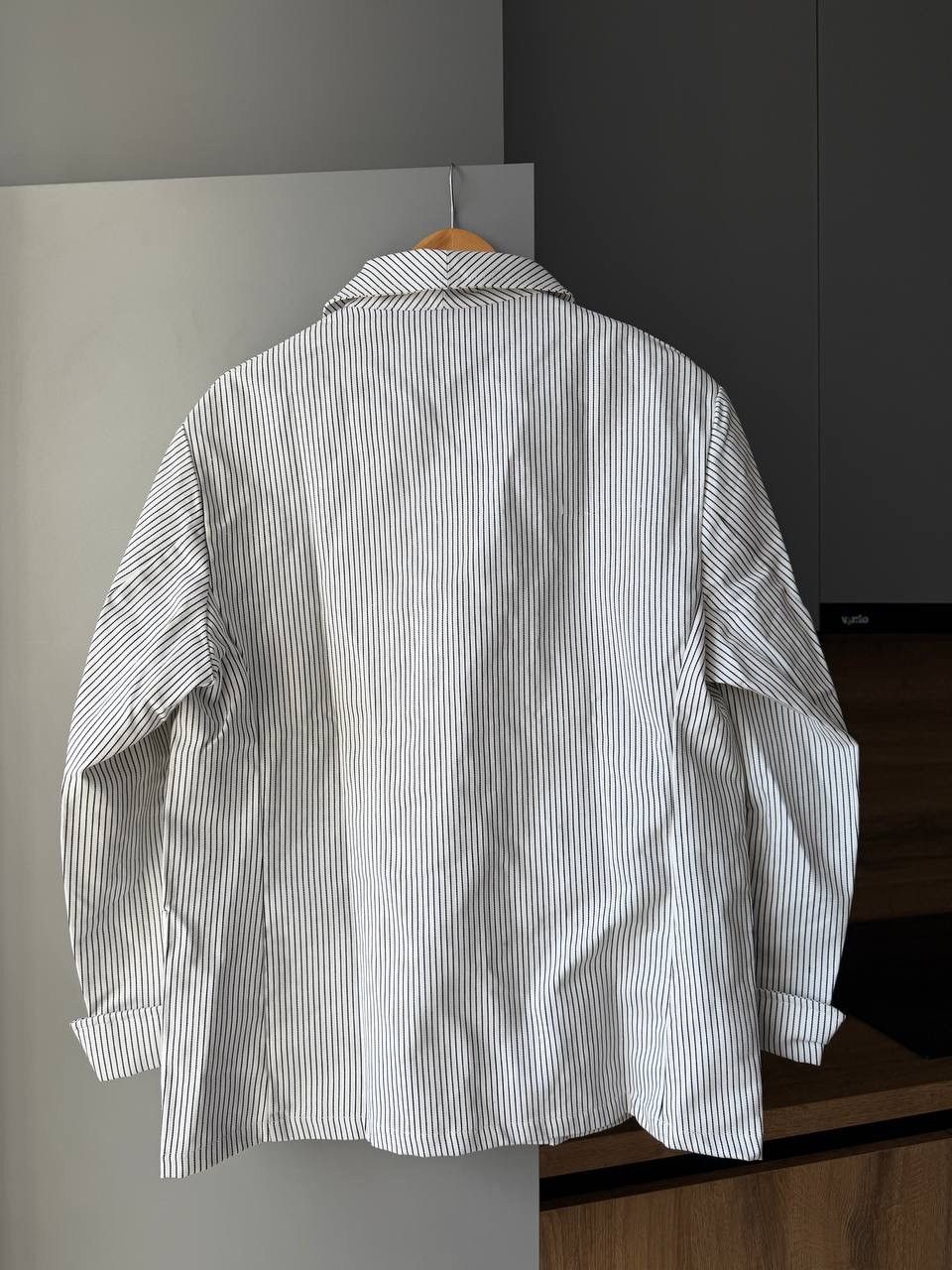 Le Laboureur Vintage Pinstripe Double Breasted Workwear Jacket Size M/L Size US M / EU 48-50 / 2 - 5 Thumbnail