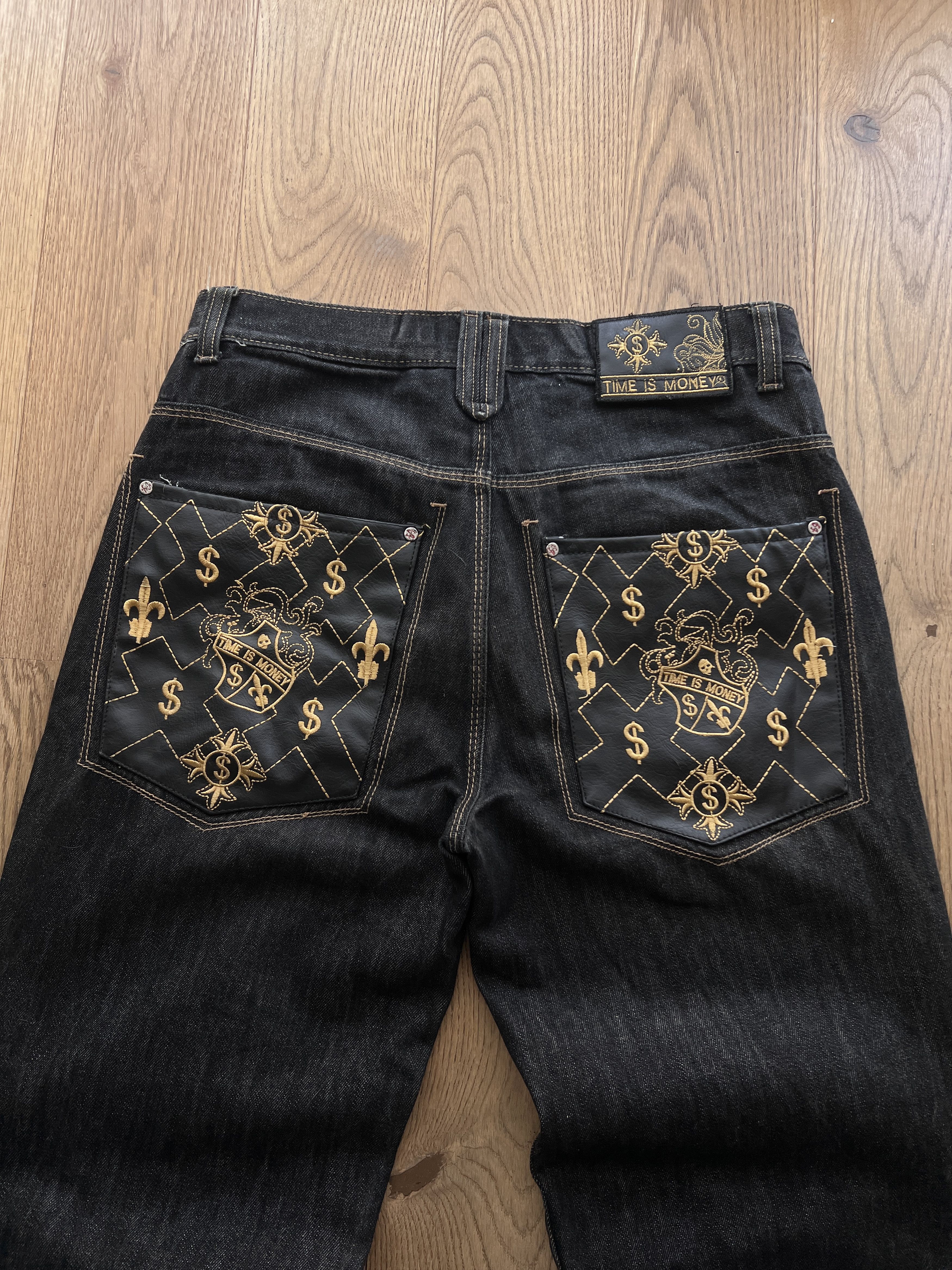 JNCO Embroidered baggy denim rap hip hop jeans vintage wide rare Size US 34 / EU 50 - 6 Thumbnail