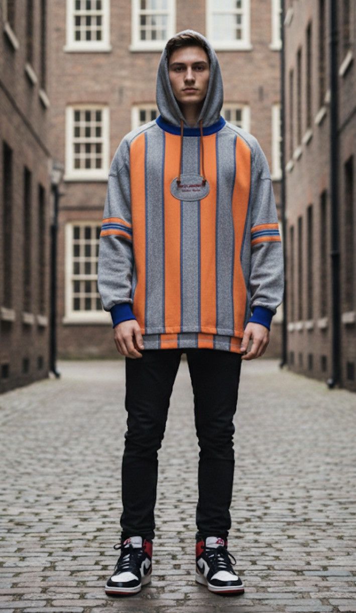 Nigel Cabourn Vintage Nigel Cabourn Stripe Hoodie Long Sleeve Shirt Size US M / EU 48-50 / 2 - 20 Thumbnail