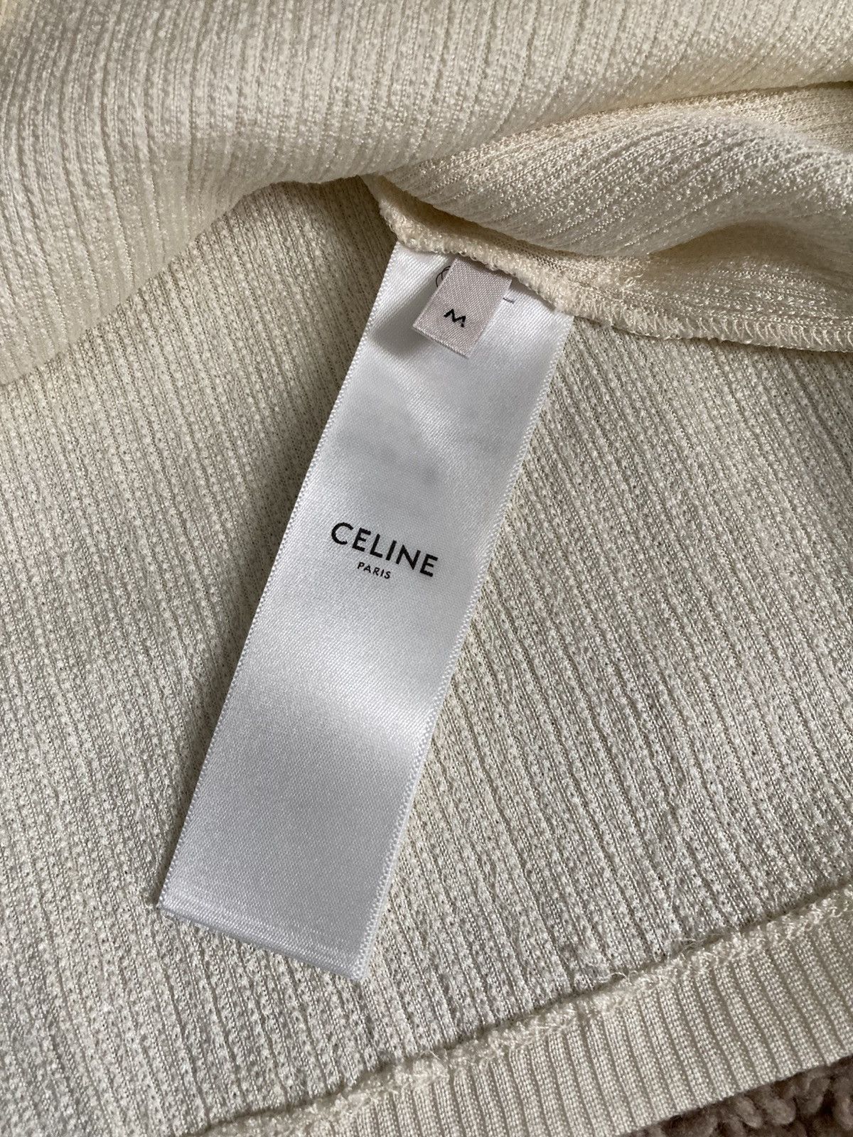 Celine × Hedi Slimane New AW23 Celine Silk Sequin Tank Top Cream 2023 Hedi Slimane Size US M / EU 48-50 / 2 - 7 Thumbnail